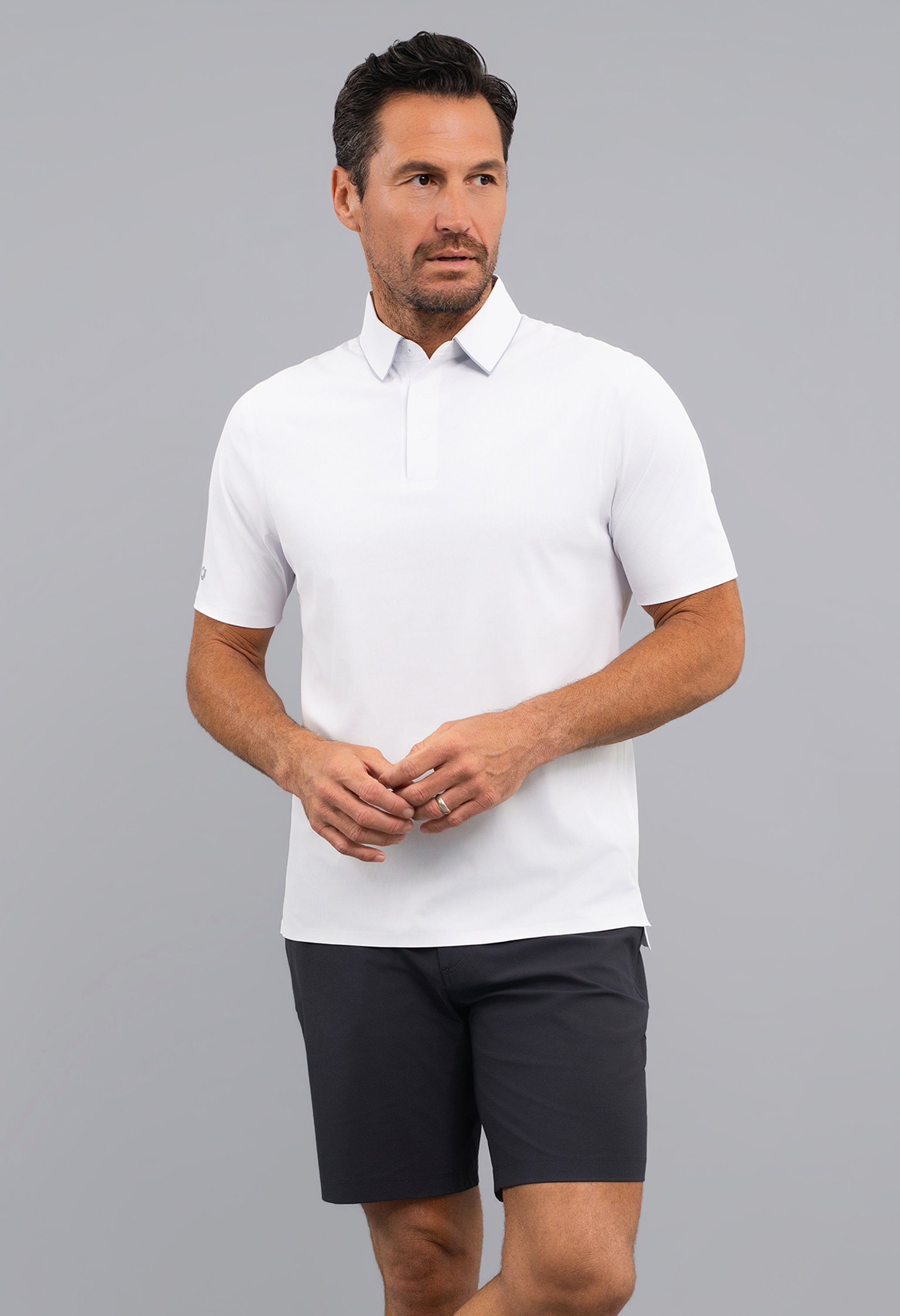 IBKÜL - Rib Knit Short Sleeve Polo