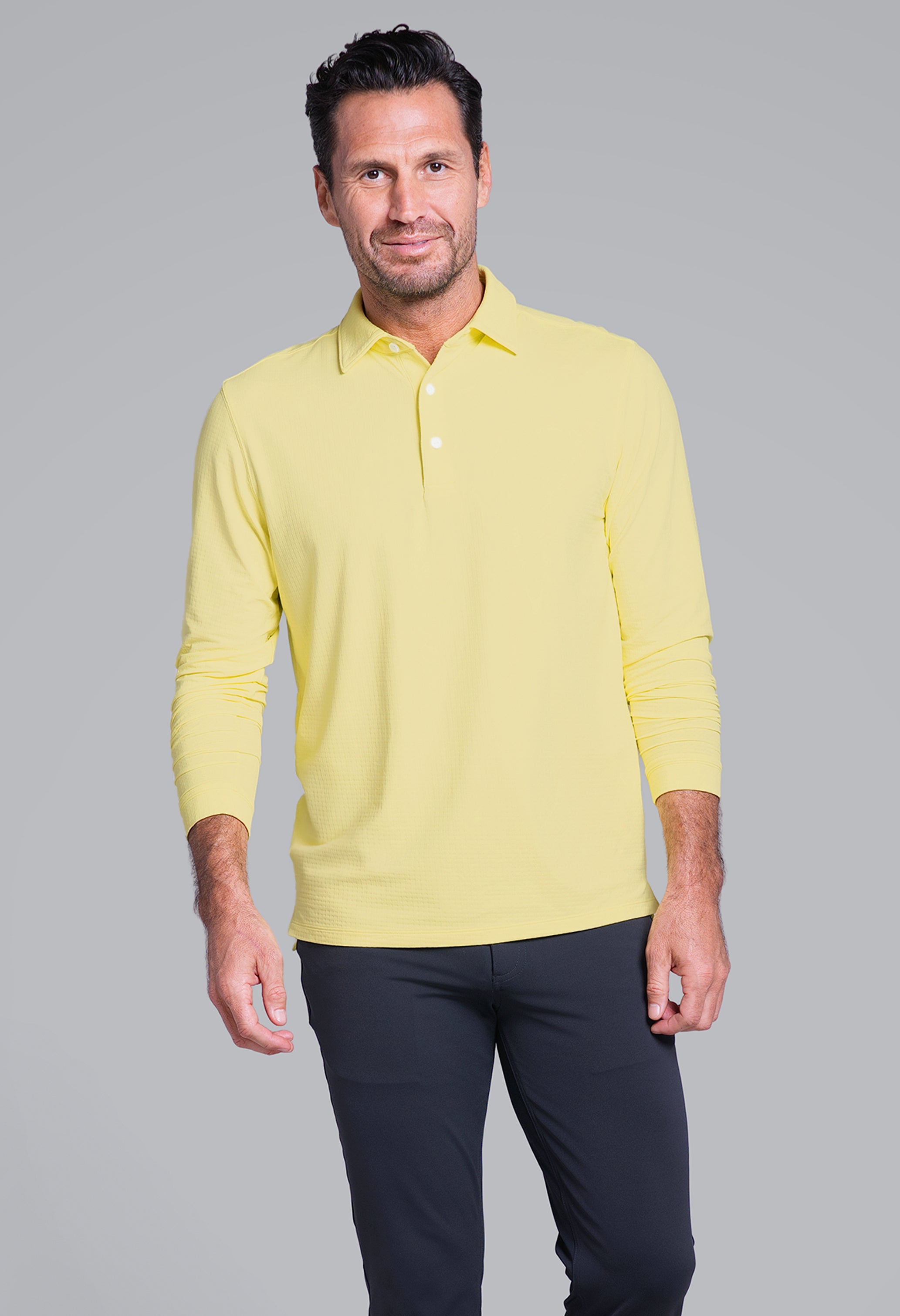 トップス ALTERRAIN FUSIONKNIT POLO SHIRT L Khalhon Regent Knit Polo Navy – Lost Looper
