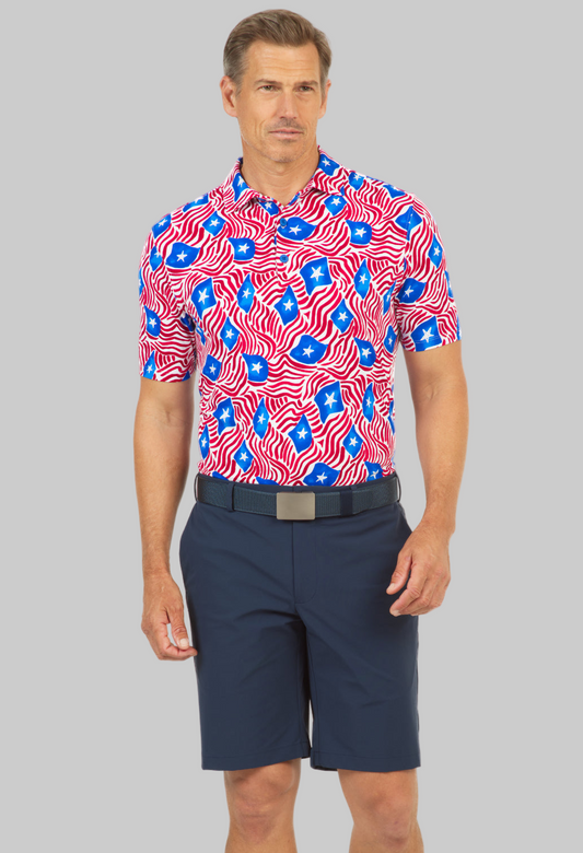 Rylee Print Short Sleeve Polo – 94193 (Modern Fit)