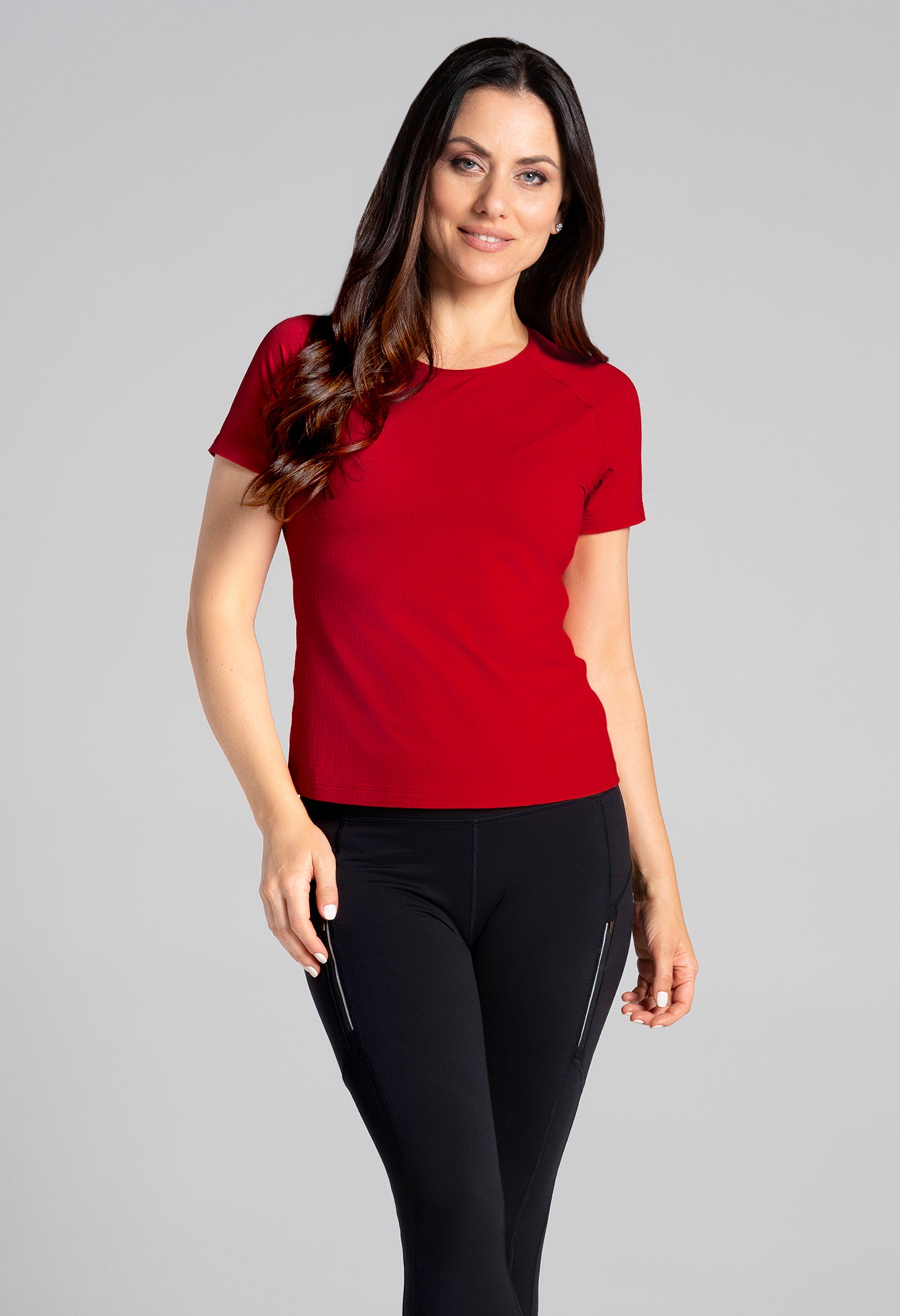 Solid Short Sleeve Crew Neck