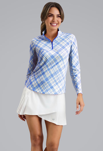 Tony Print Long Sleeve Mock Neck Top