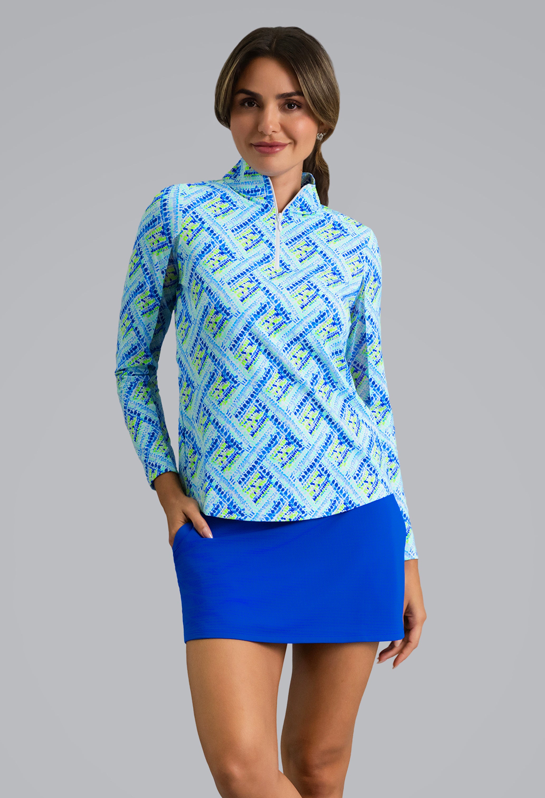 IBKÜL - Nina Long Sleeve Mock Neck Top
