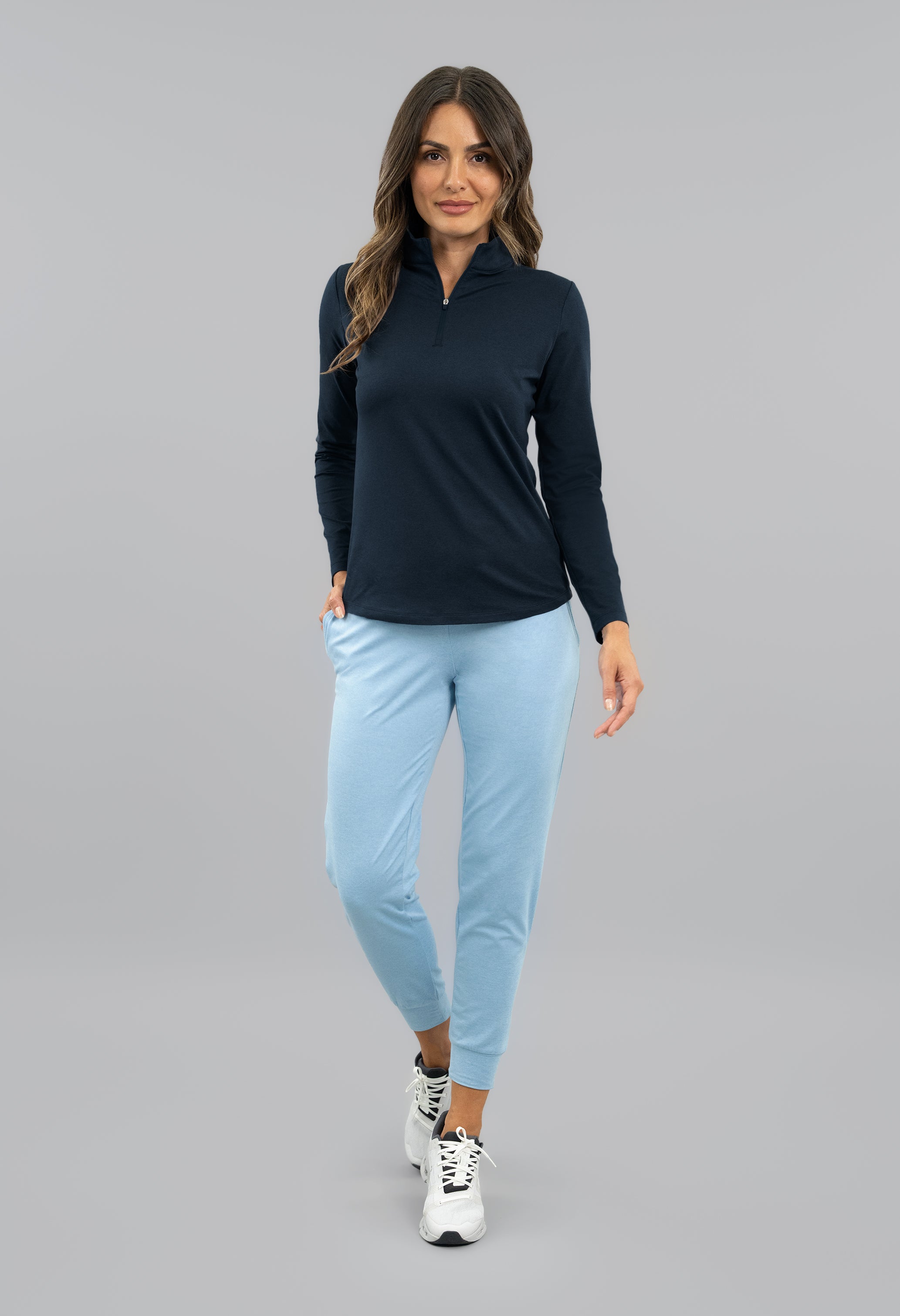 IBKomfortable Long Sleeve Mock Neck Top