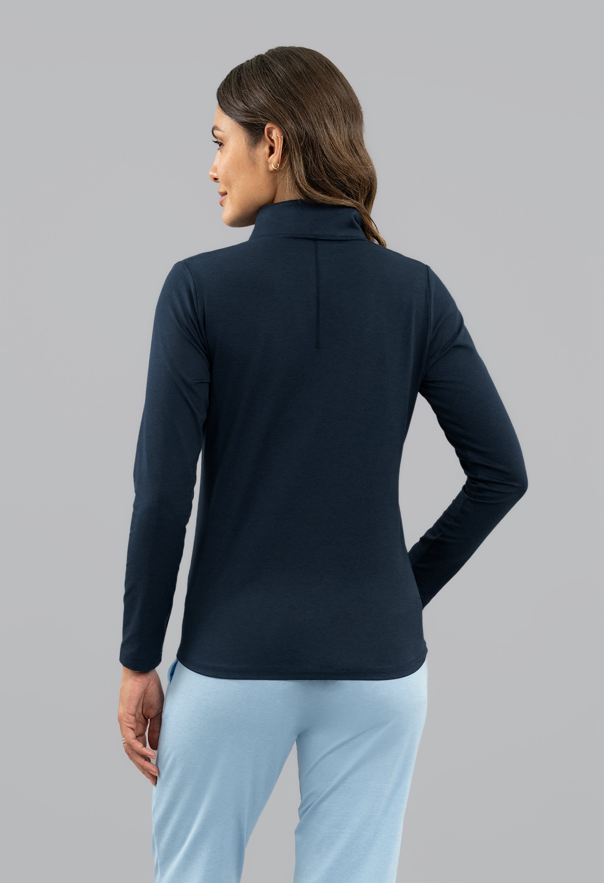 IBKomfortable Long Sleeve Mock Neck Top