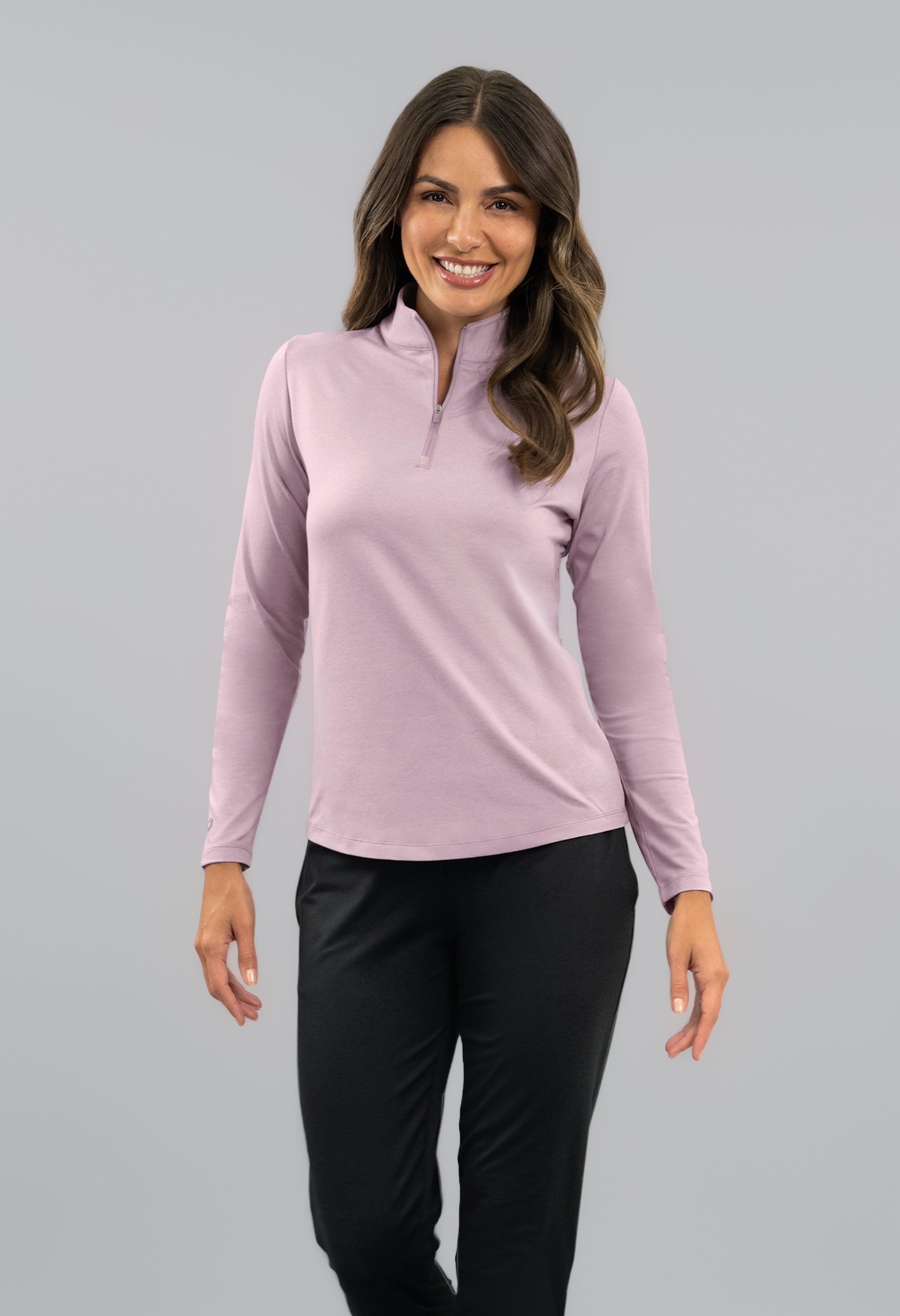 IBKomfortable Long Sleeve Mock Neck Top
