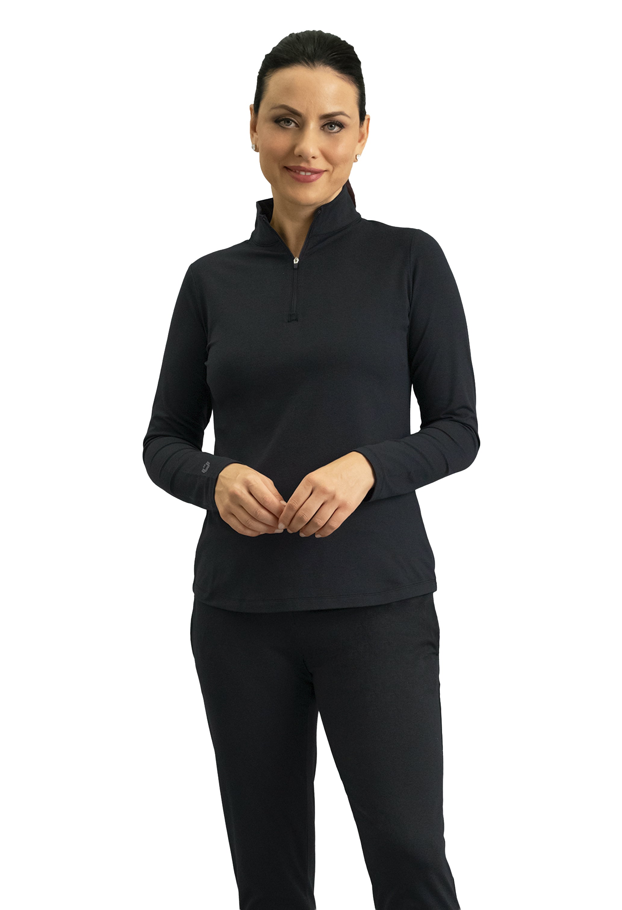 IBKomfortable Long Sleeve Mock Neck Top