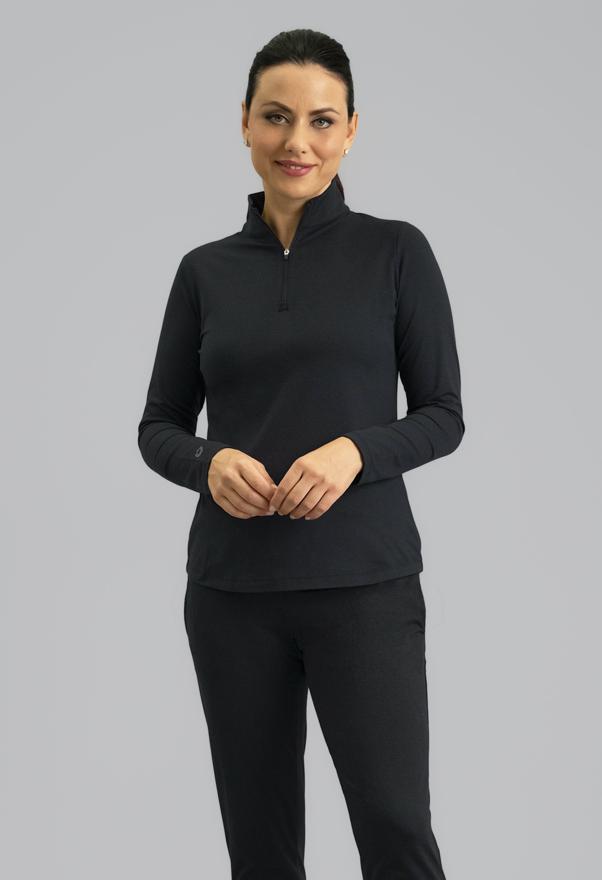 IBKomfortable Long Sleeve Mock Neck Top