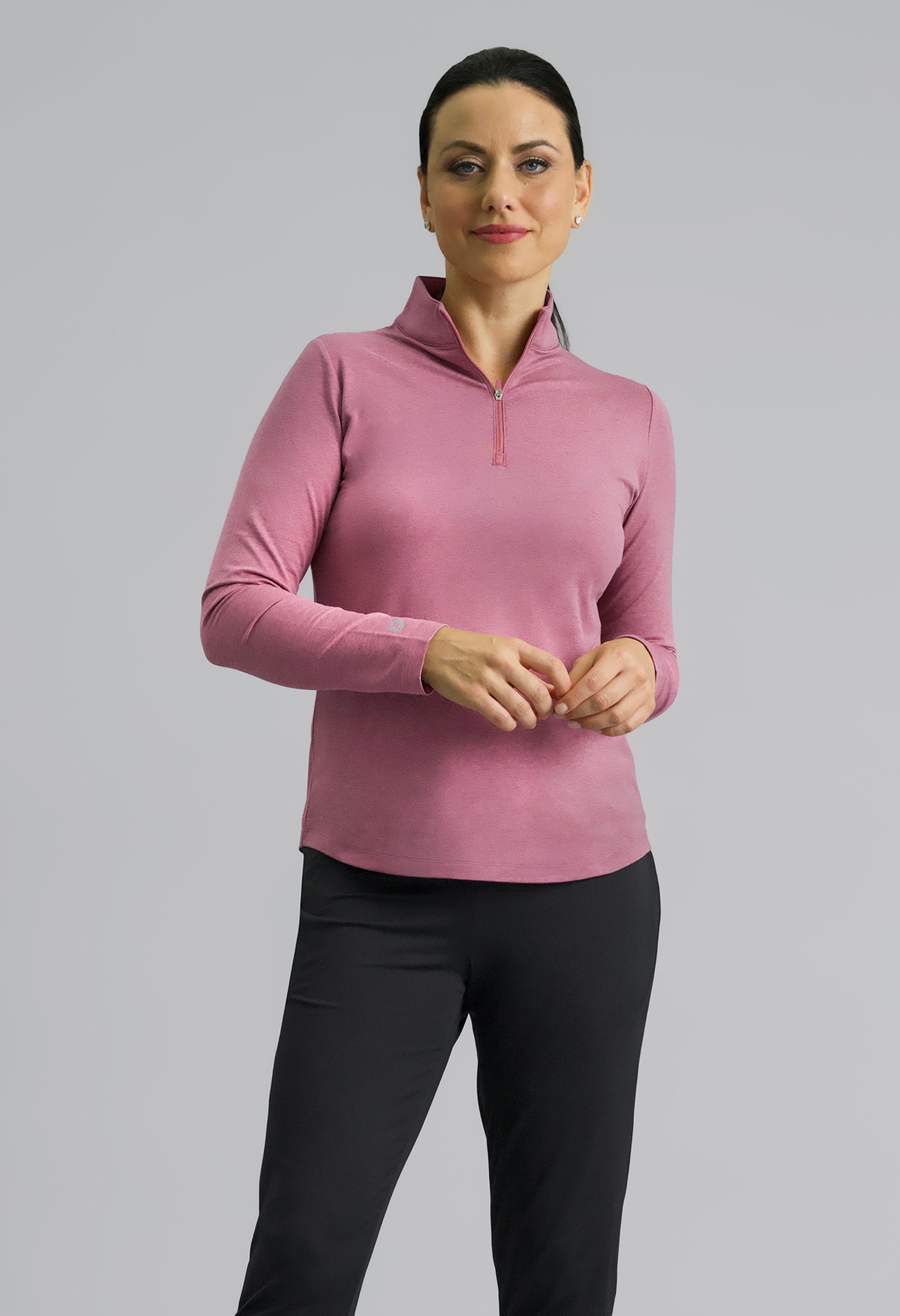 IBKomfortable Long Sleeve Mock Neck Top