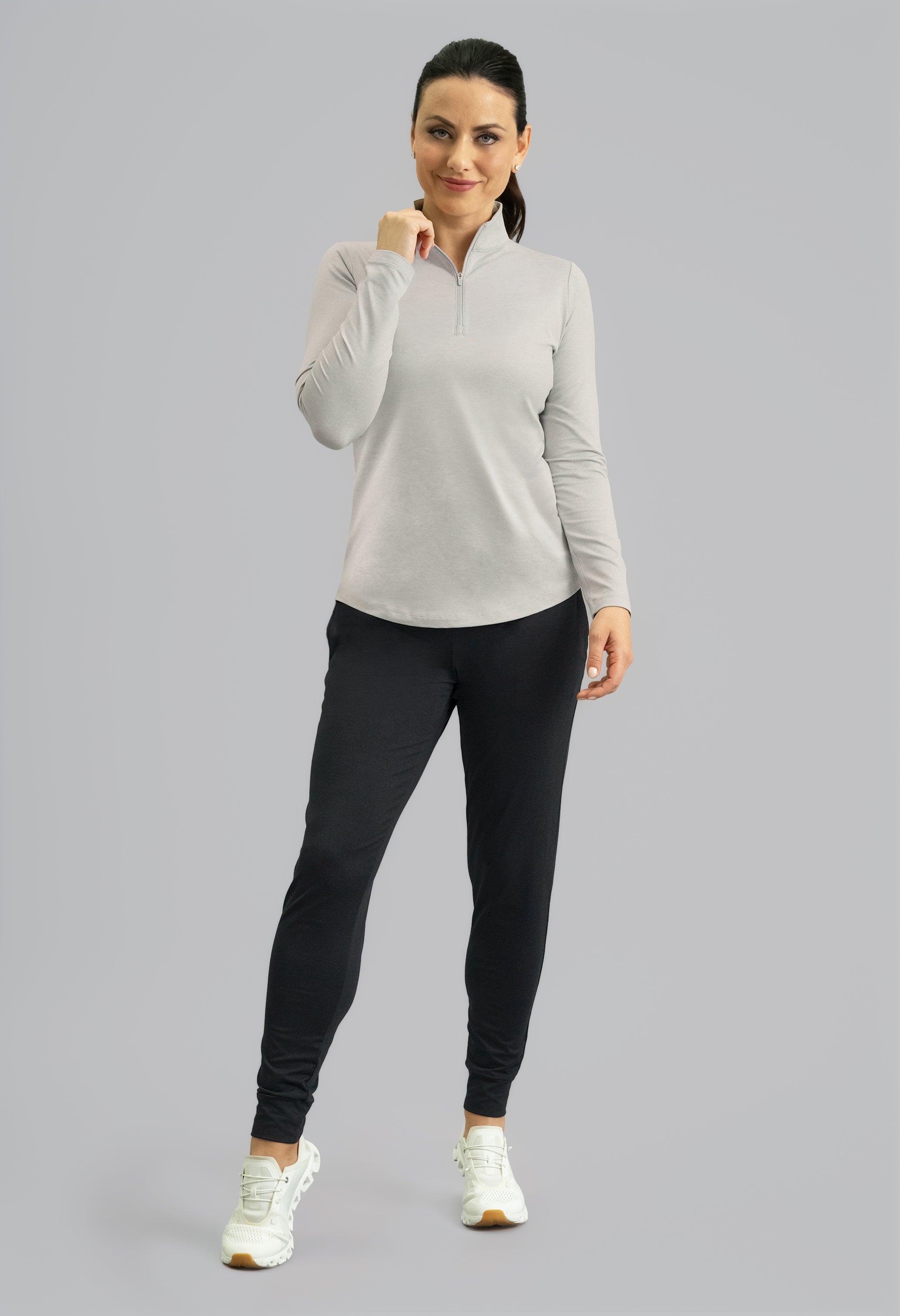 IBKomfortable Long Sleeve Mock Neck Top
