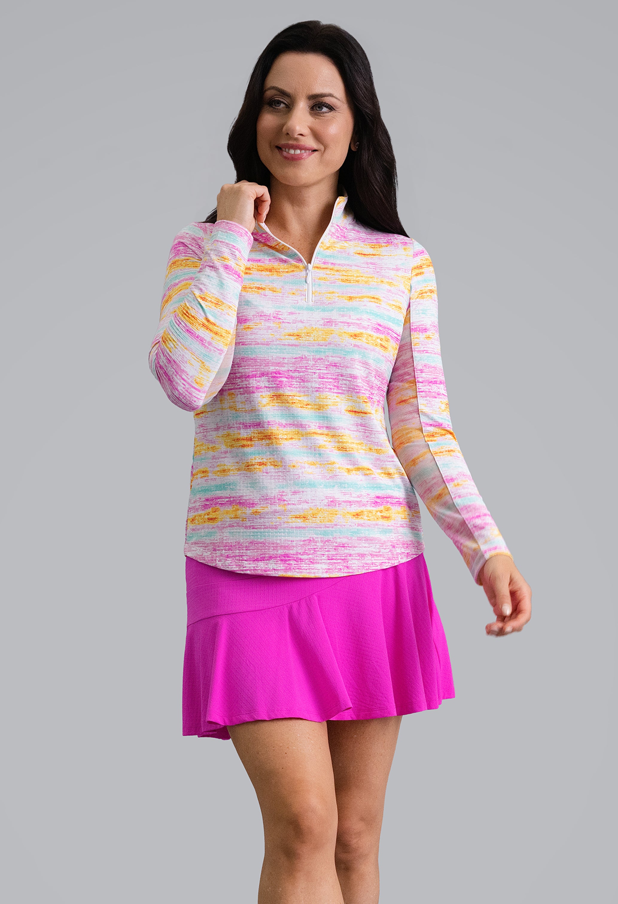 Gia Long Sleeve Mock Neck Top