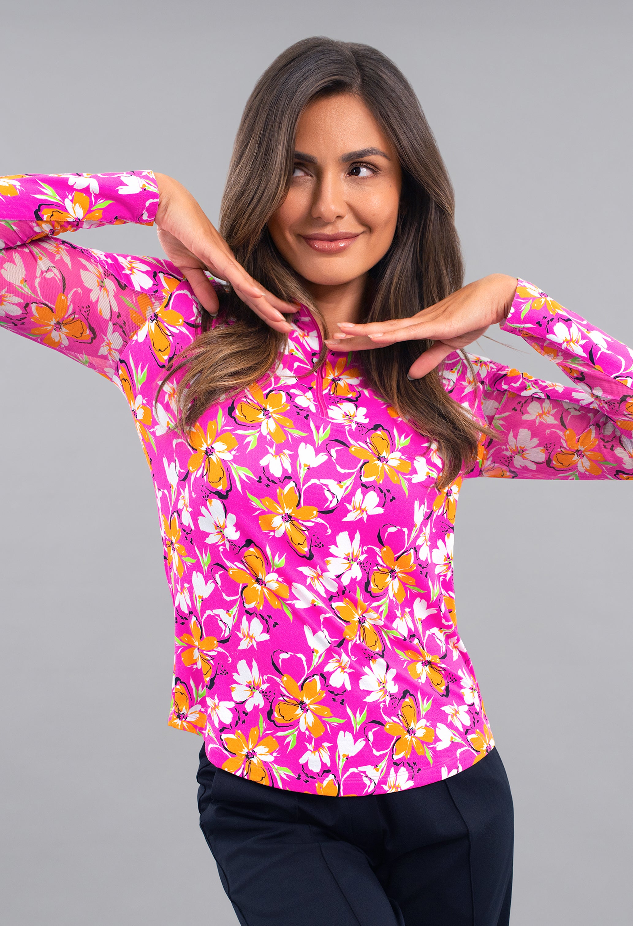 Eleanor Long Sleeve Mock Neck Top