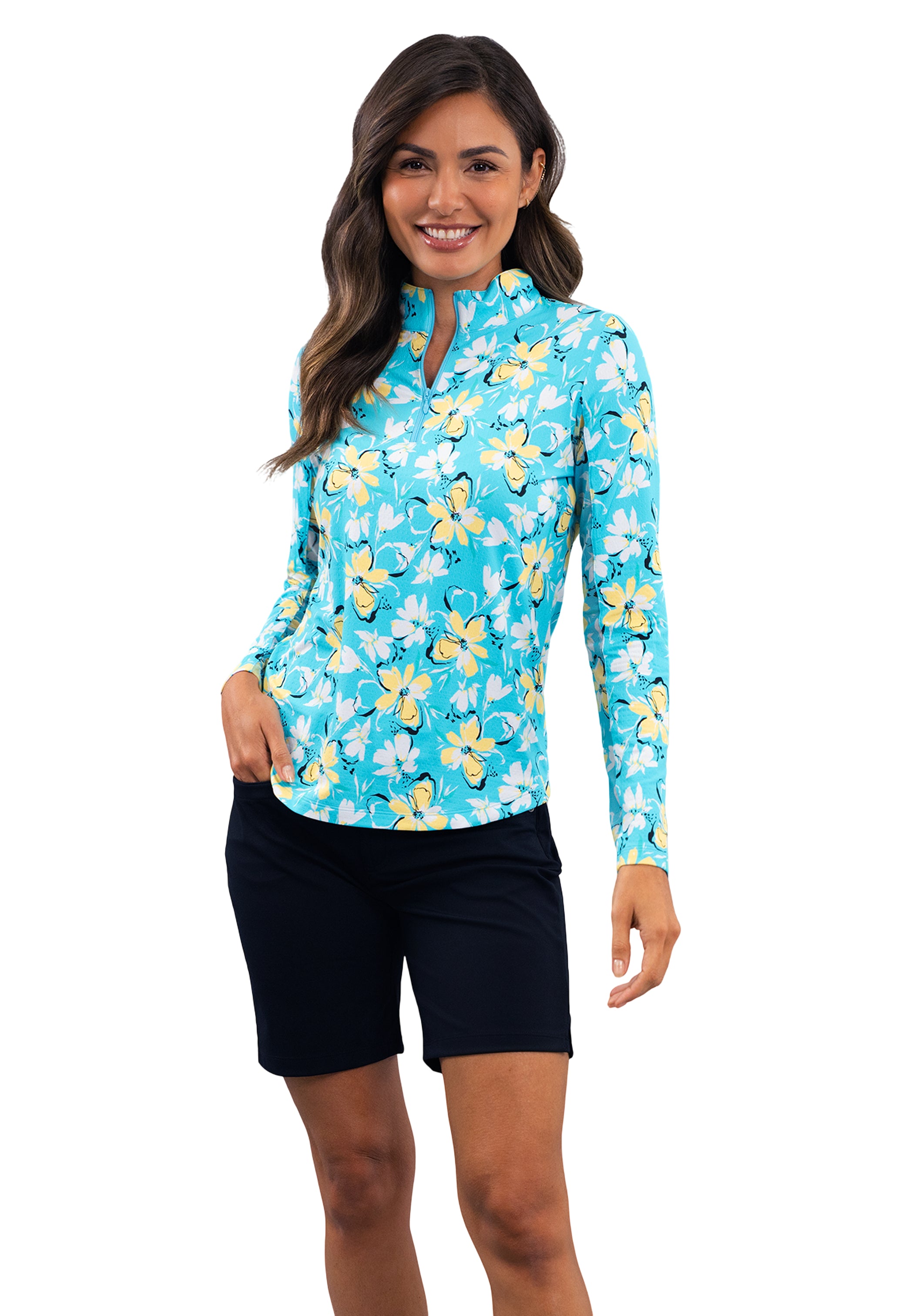 Eleanor Long Sleeve Mock Neck Top