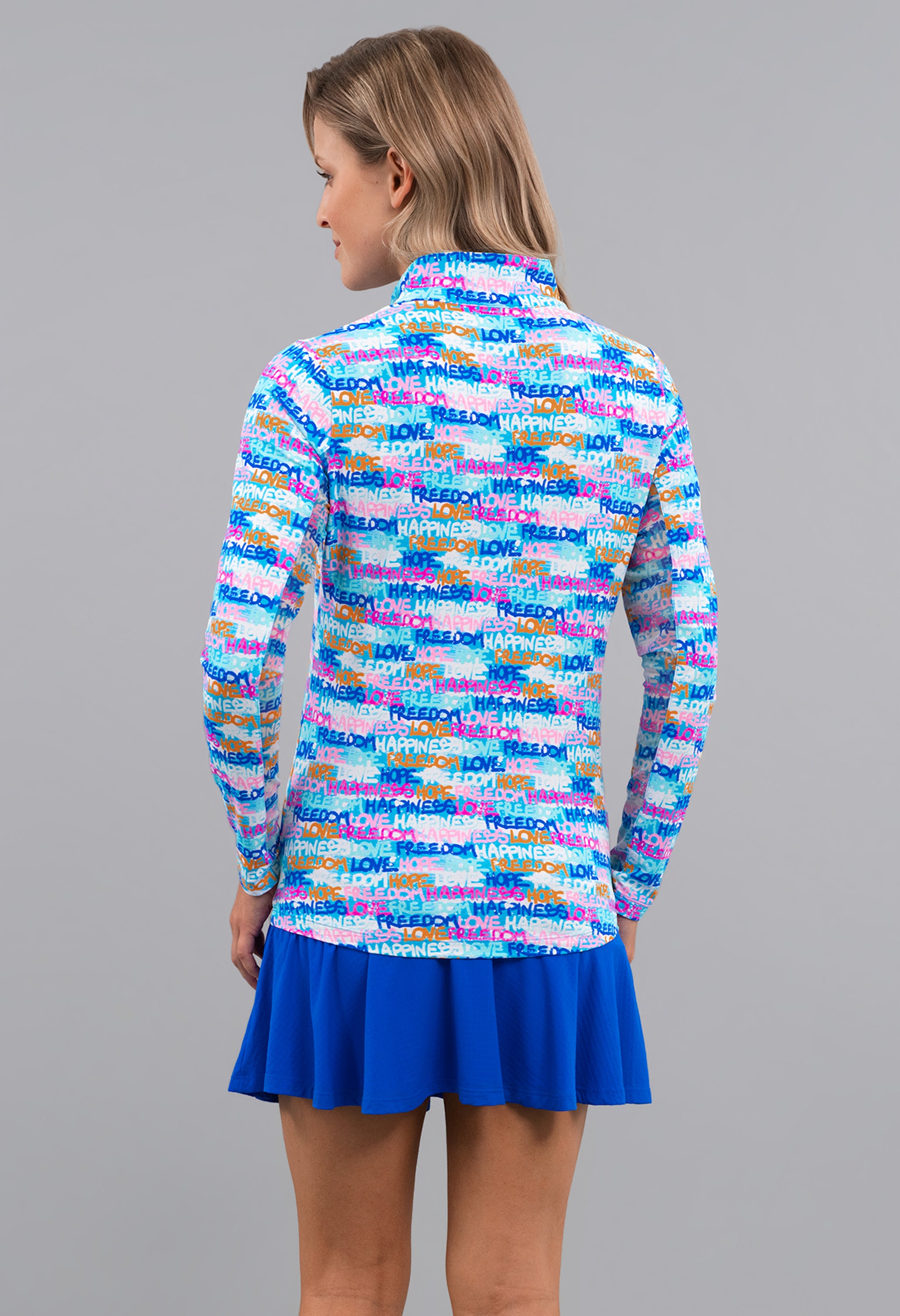 Happiness Long Sleeve Mock Neck Top