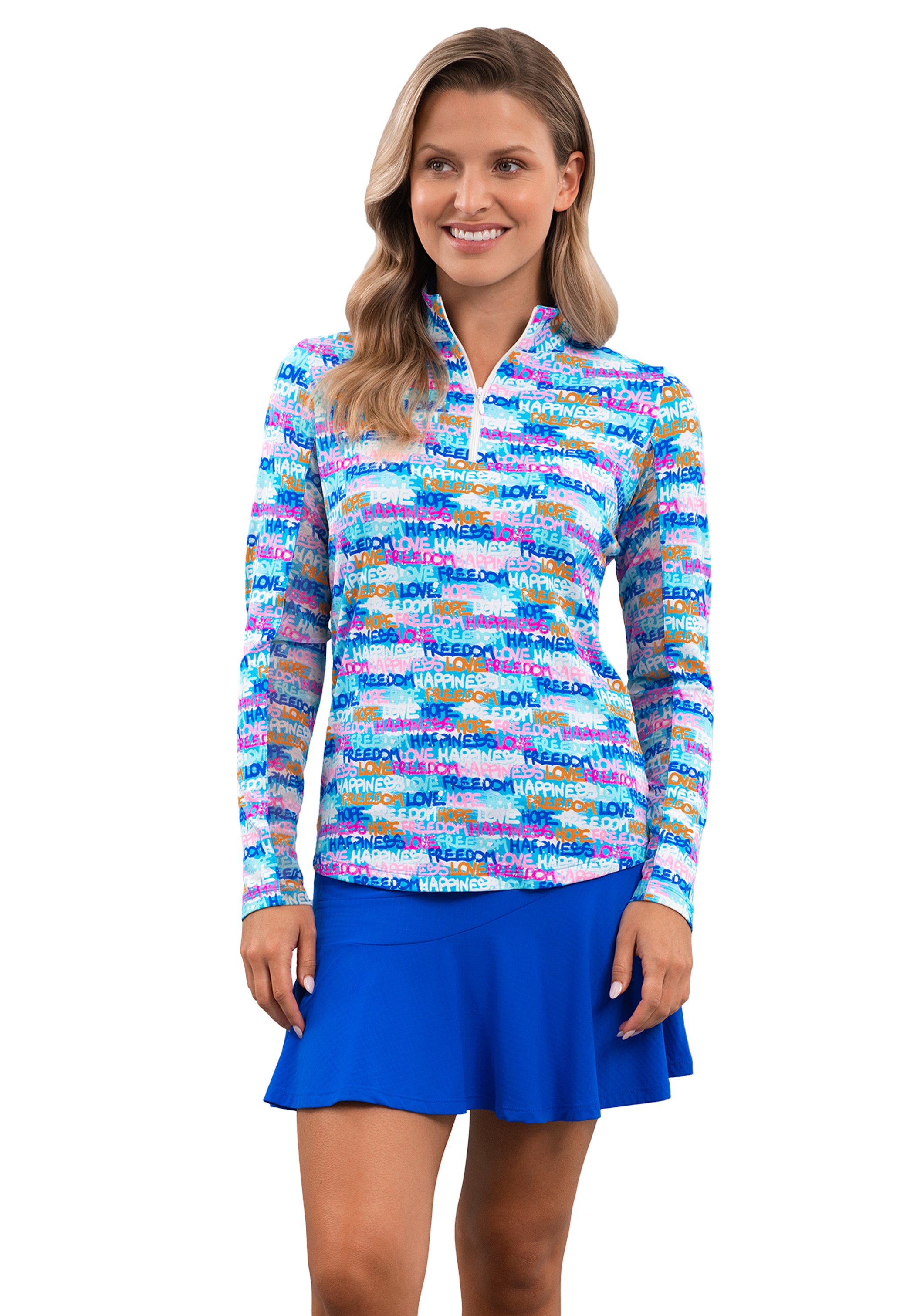 Happiness Long Sleeve Mock Neck Top