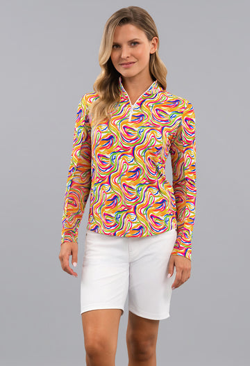 Thalia Long Sleeve Mock Neck Top