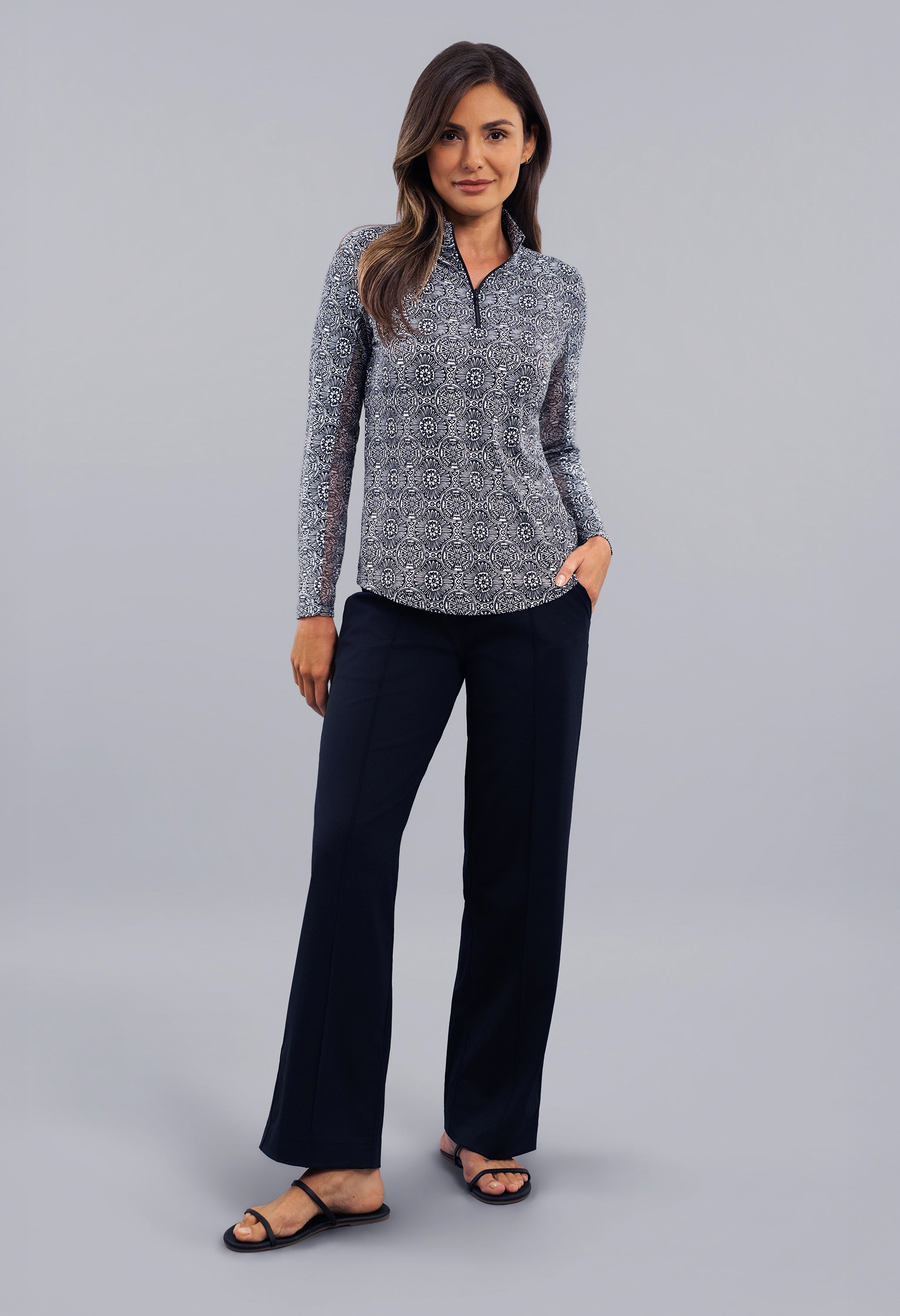 Amani Long Sleeve Mock Neck Top