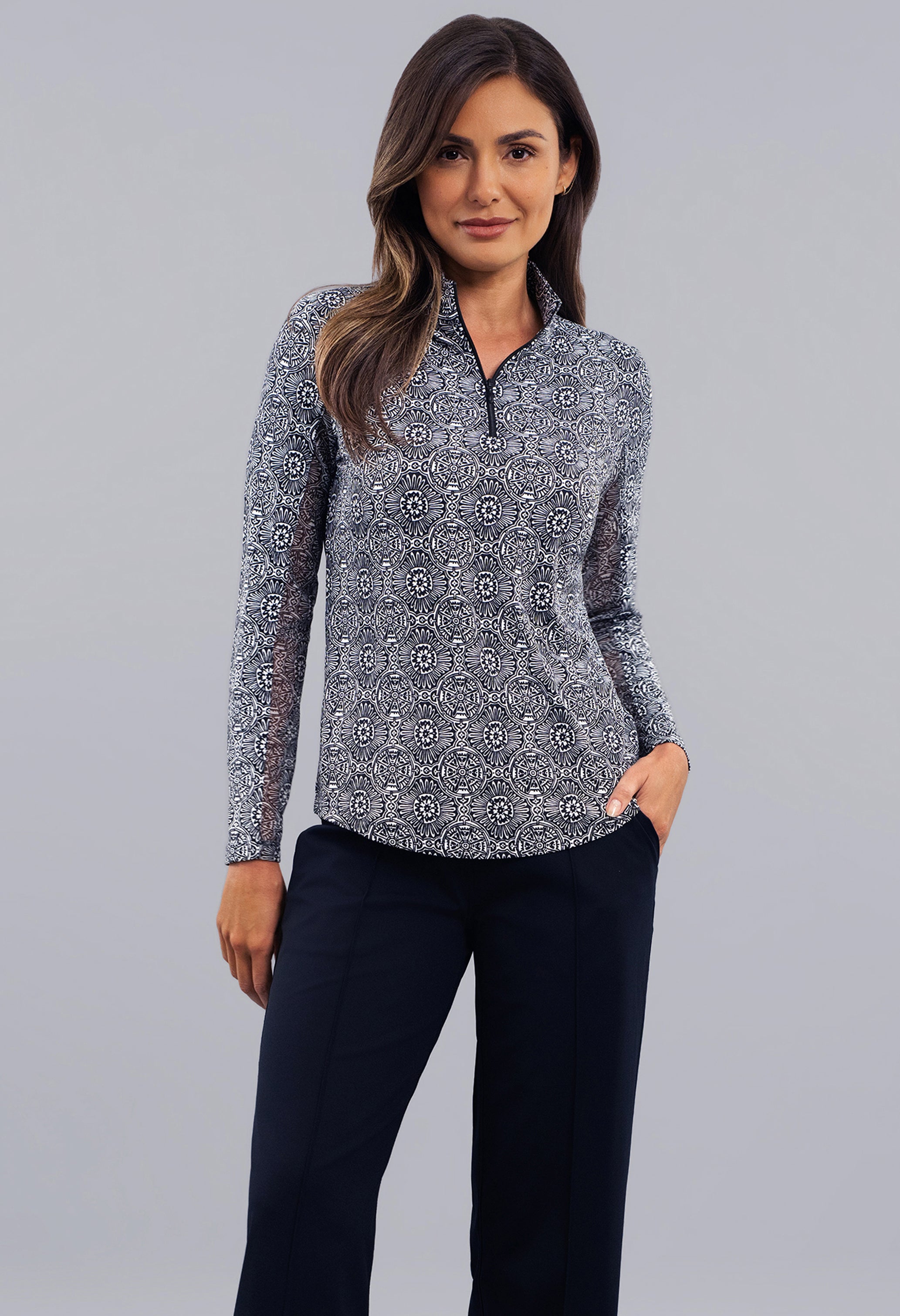 Amani Long Sleeve Mock Neck Top