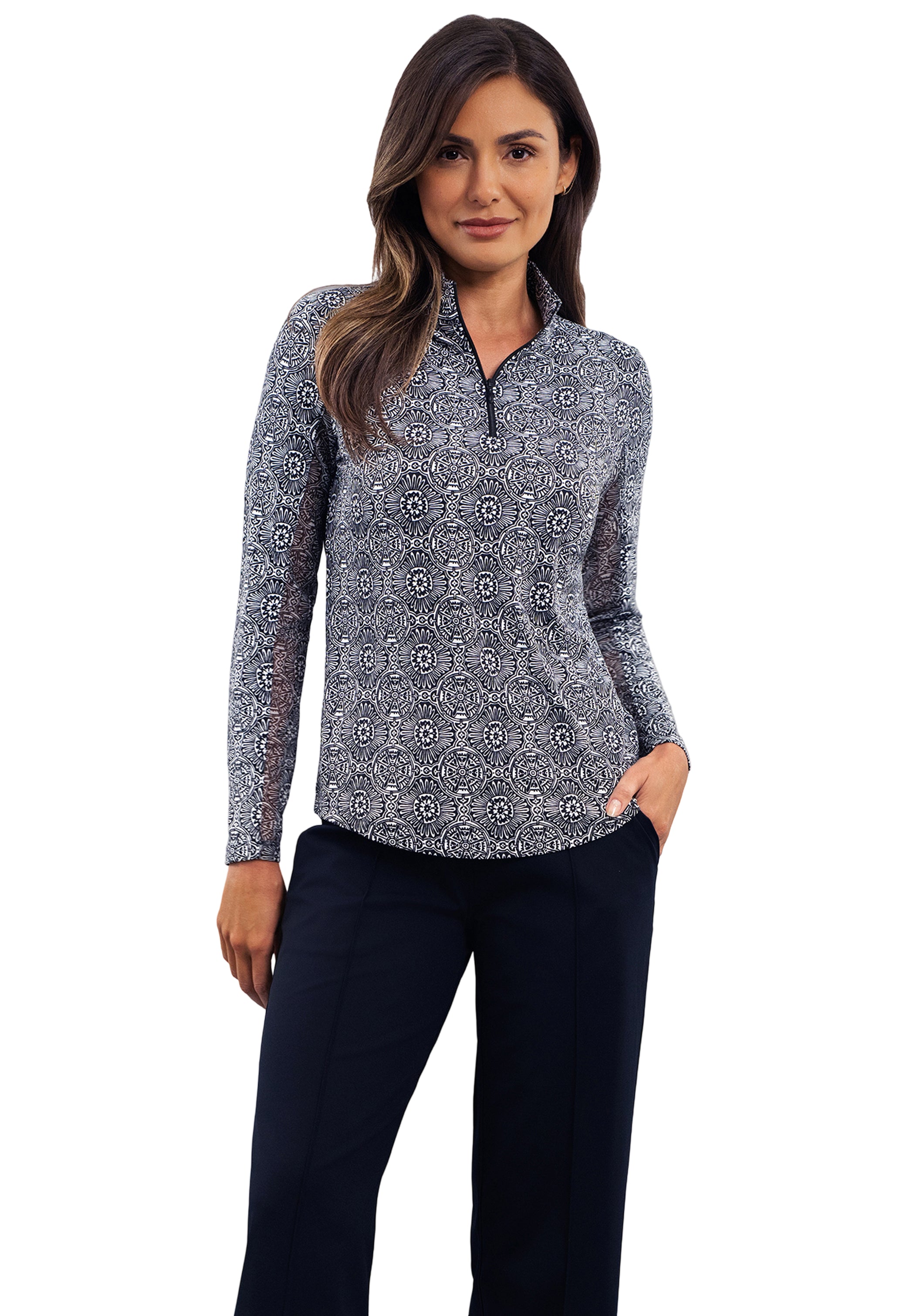 Amani Long Sleeve Mock Neck Top