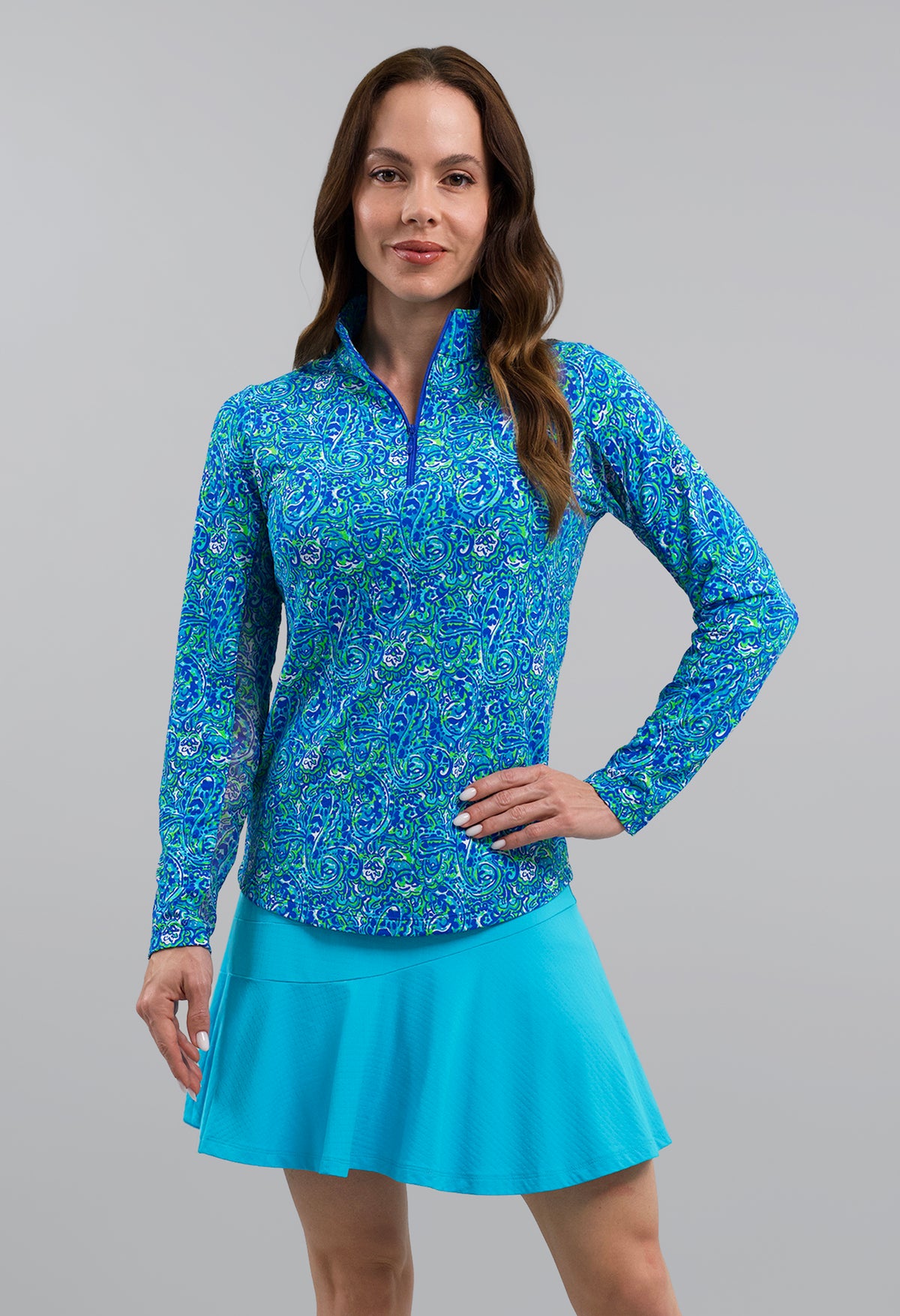 Bianca Long Sleeve Mock Neck Top