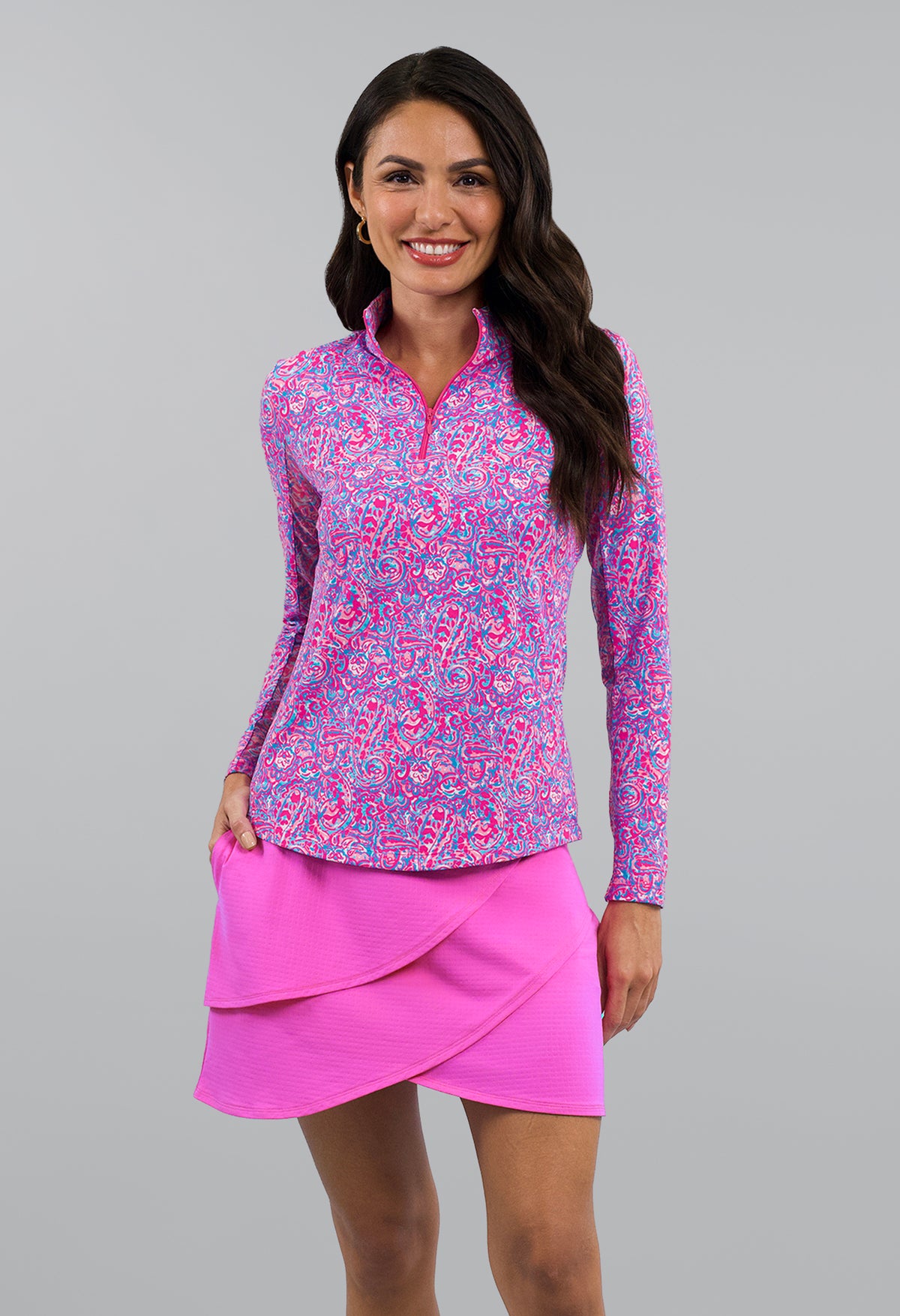 Bianca Long Sleeve Mock Neck Top