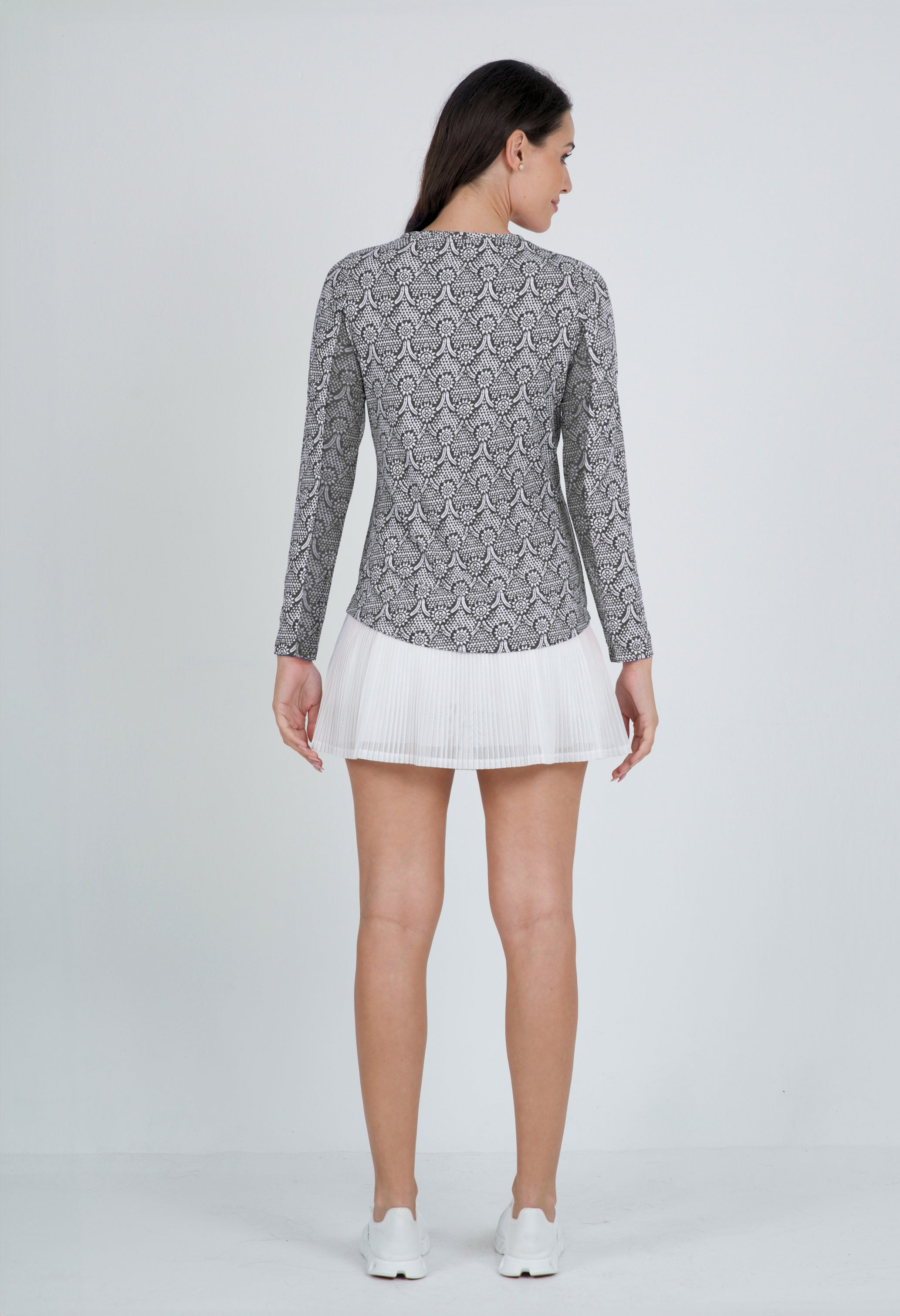 Leslie Print Long Sleeve Crew Neck