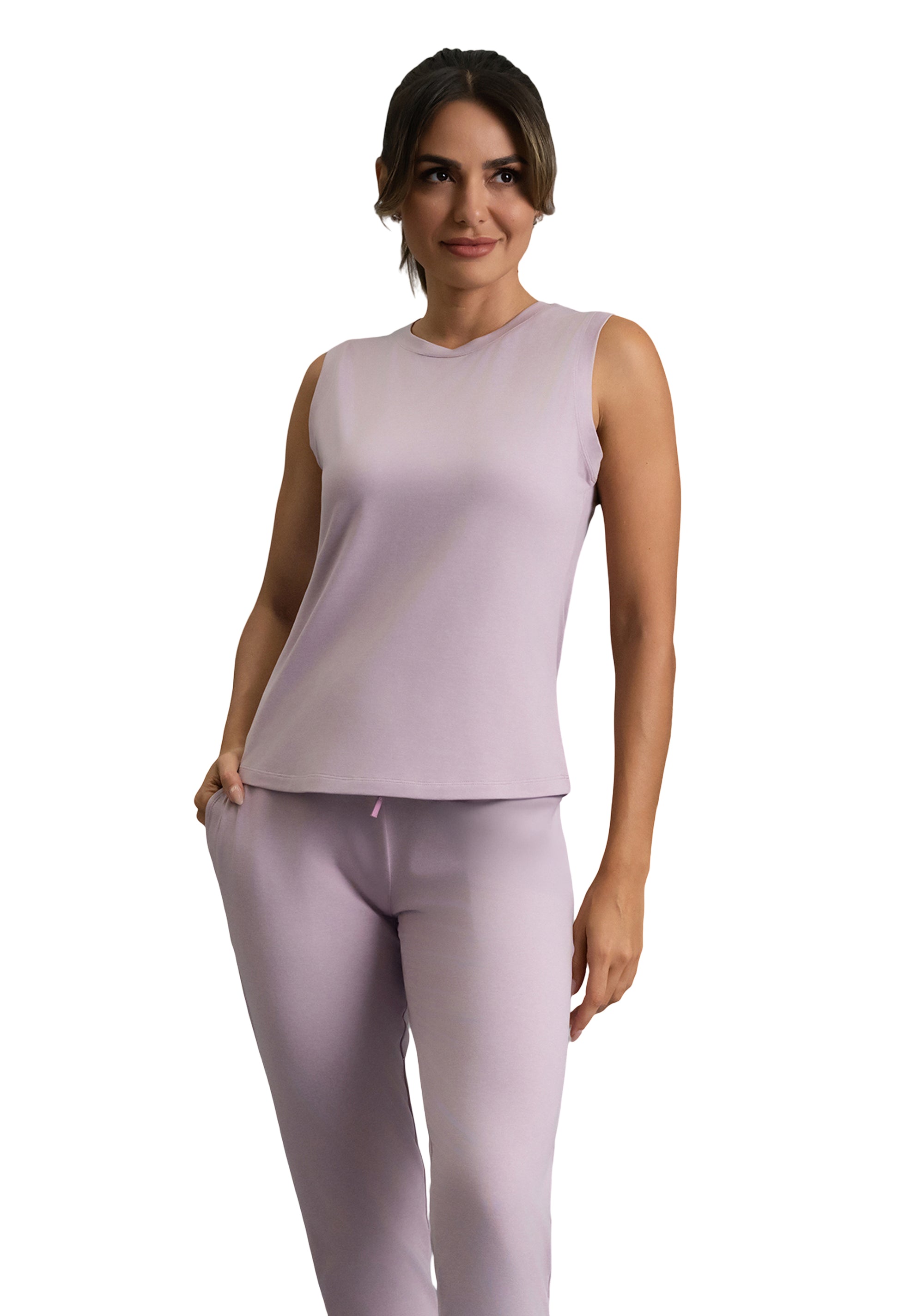 IBKÜL - IBKomfortable Tank Top - Color: Pink Mist Heather