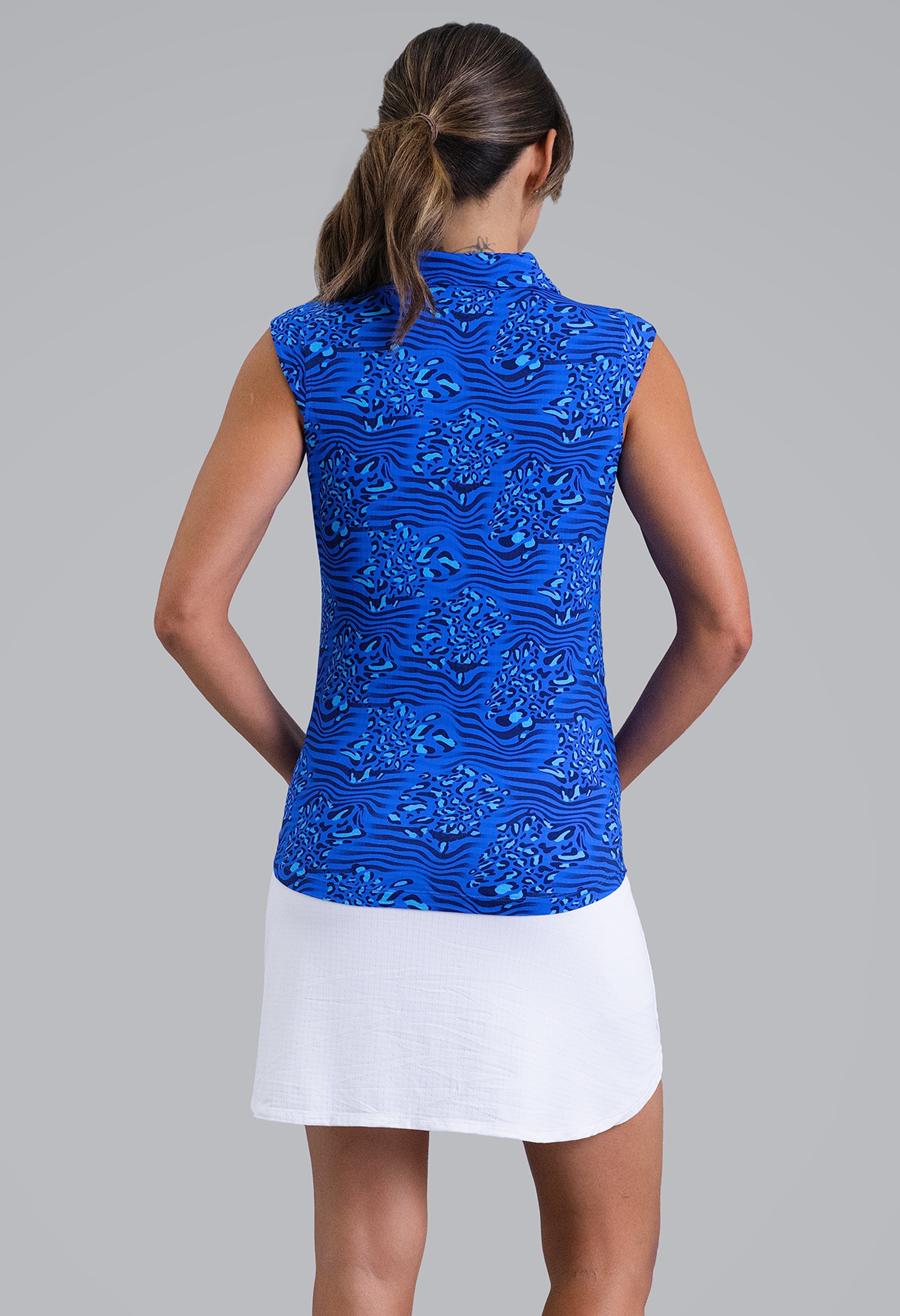 IBKÜL - Yun Sleeveless Polo - Color: Blue