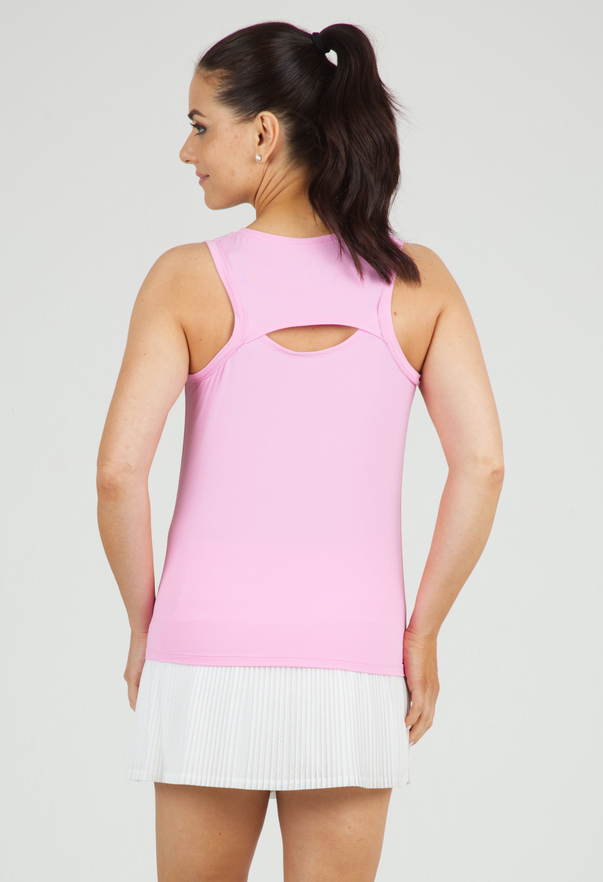 IBKÜL - Solid Tennis Tank Top - 15000 - Color: Candy Pink