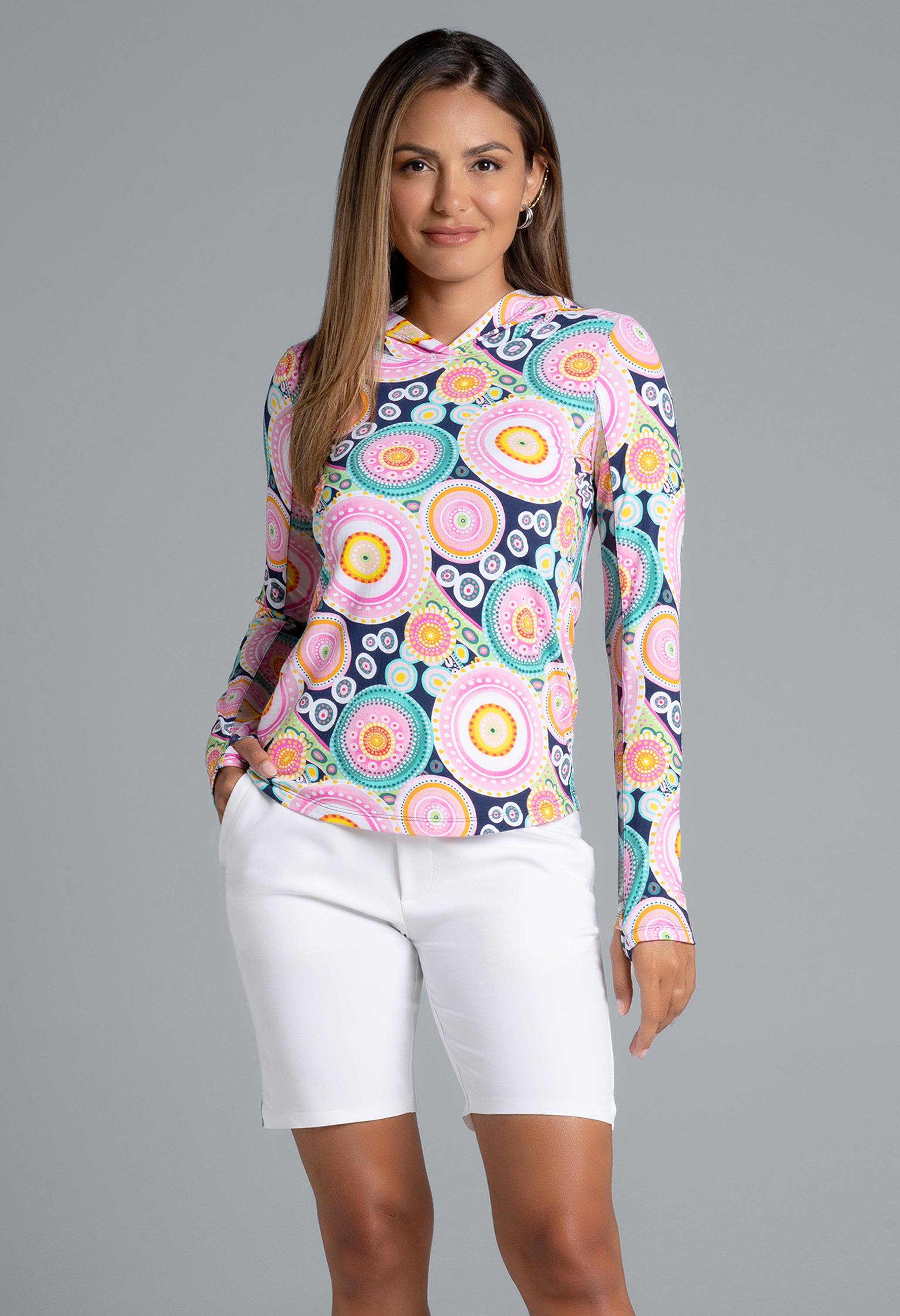 Leona Print Long Sleeve Hoody