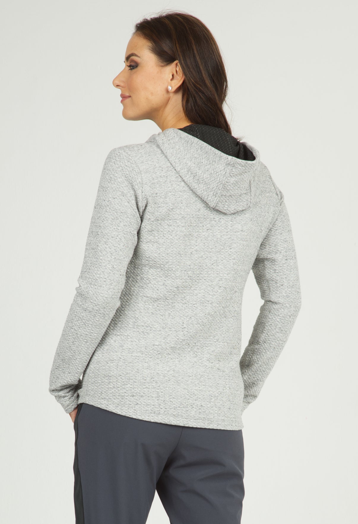 IBKÜL - Solid Popcorn Stitch Hoody - 30000 - Color: Oxford