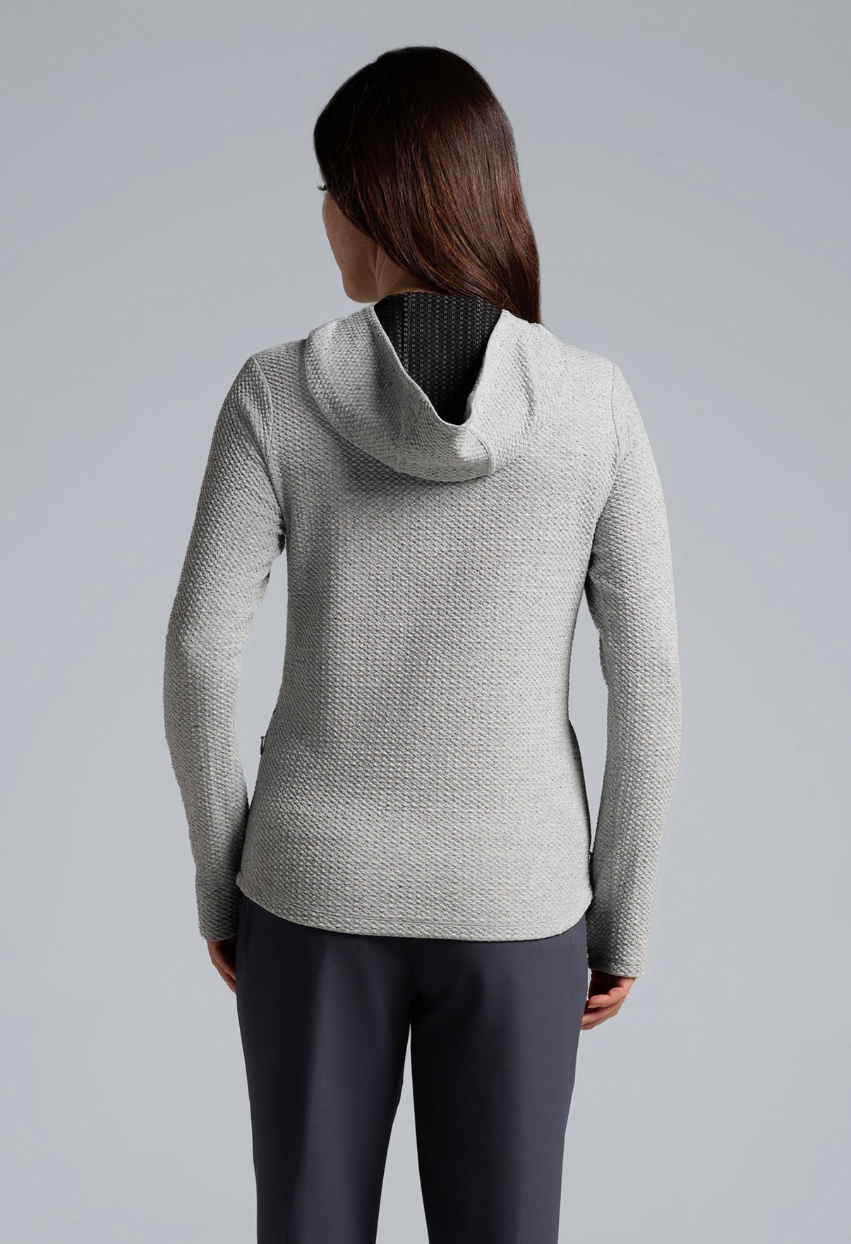 IBKÜL - Solid Popcorn Stitch Hoody - 30001 - Color: Oxford