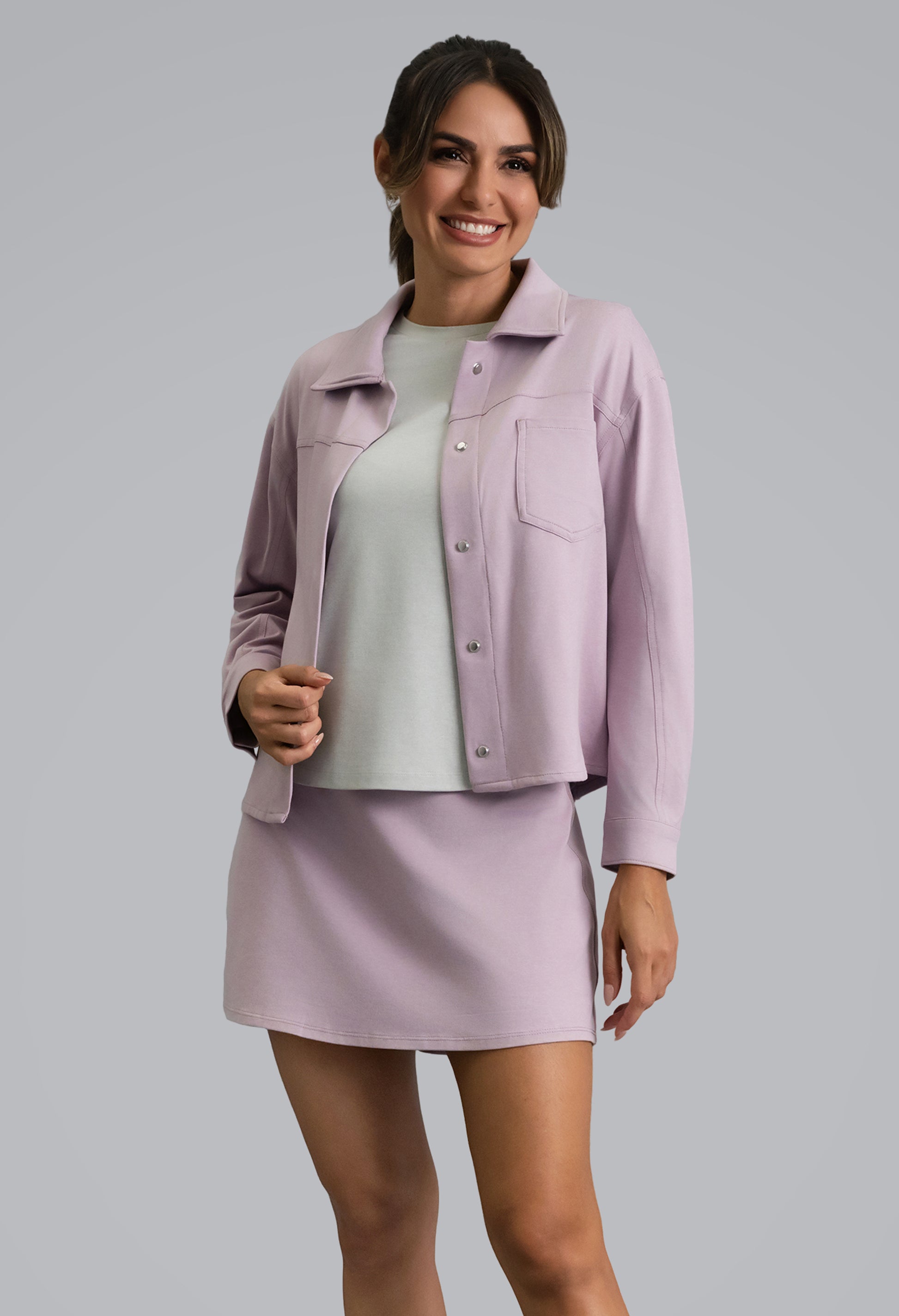 IBKÜL - IBKomfortable Biker Jacket - Color: Pink Mist Heather