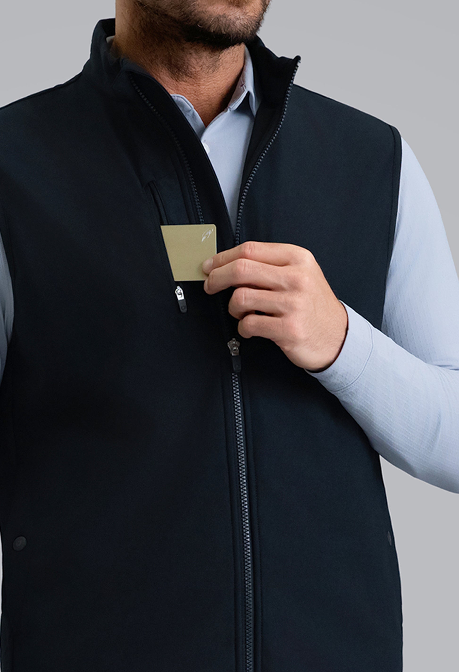 IBKÜL - Men's Magic Shield Vest - Color: Black w/Black Contrast