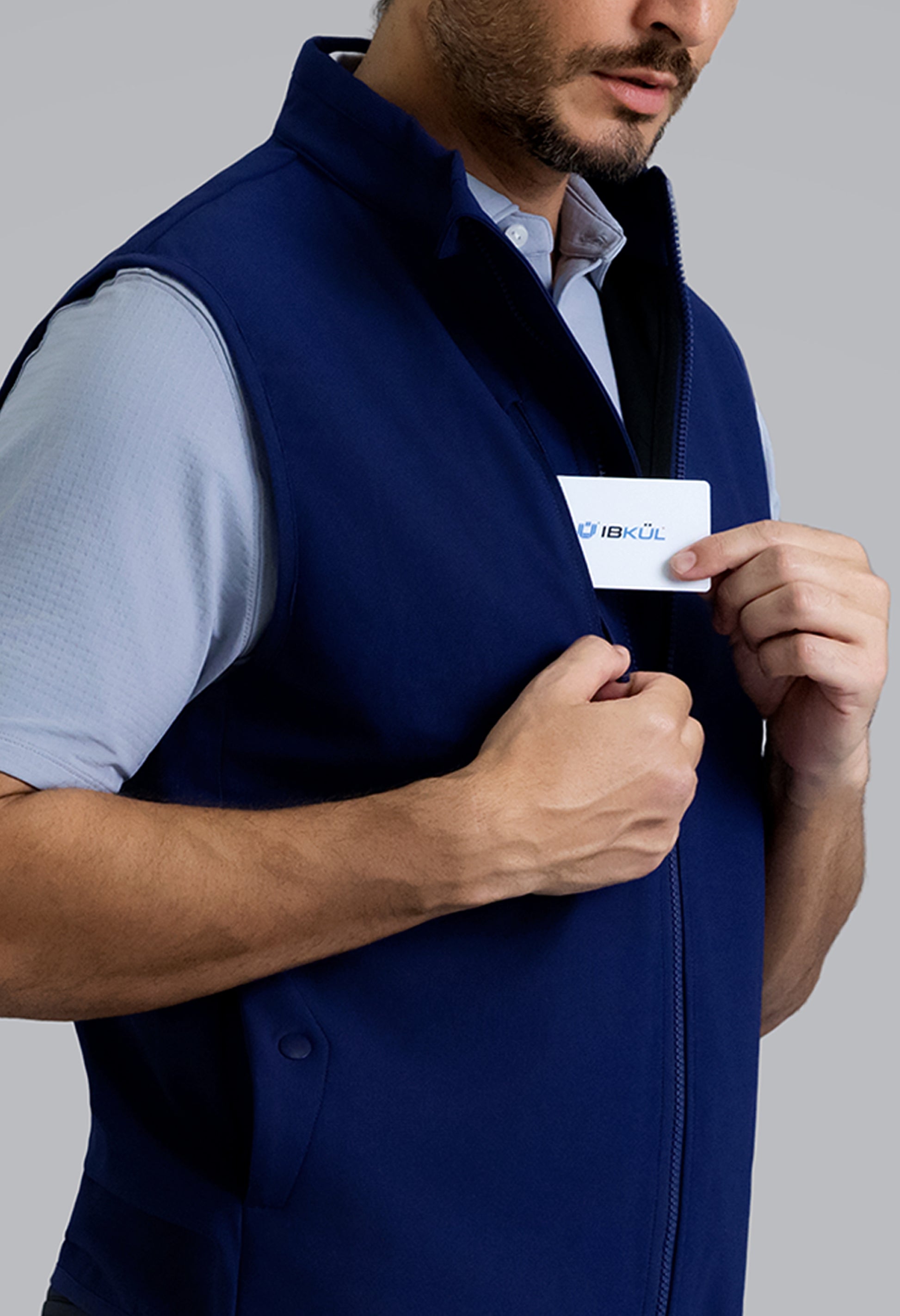 IBKÜL - Men's Magic Shield Vest - Color: Ink w/Ink Contrast