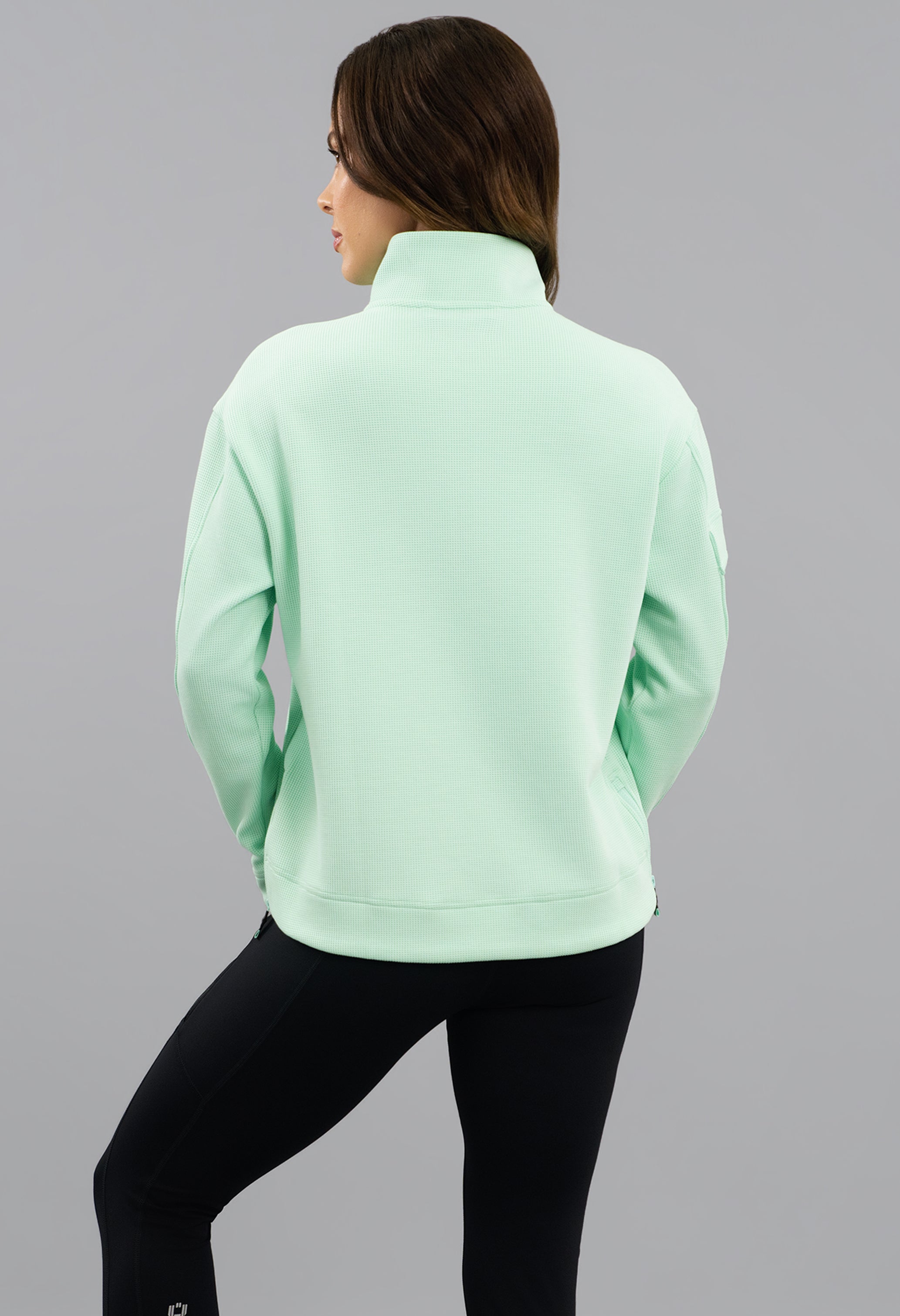 Micro Waffle Knit 1/4 Zip Pullover