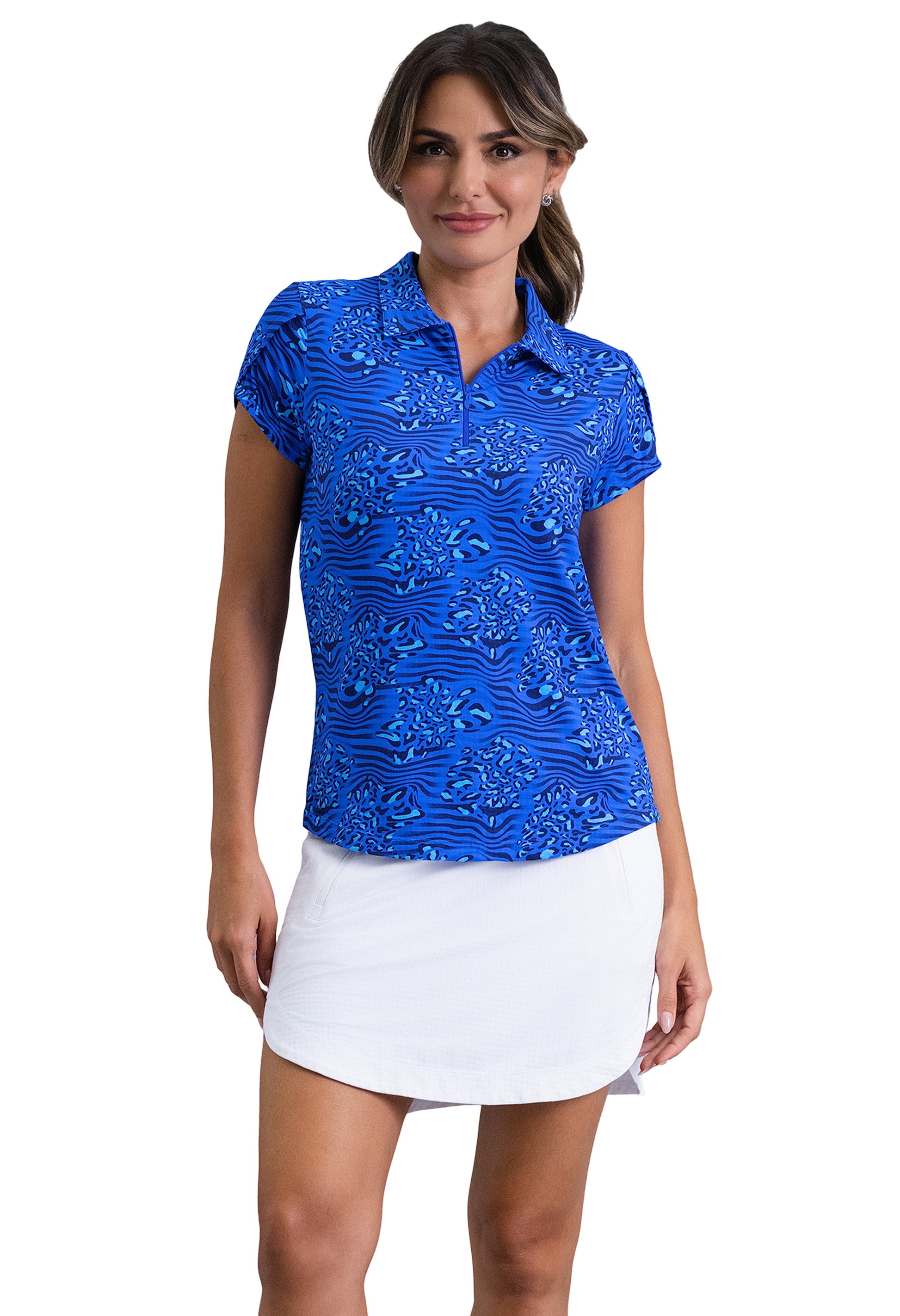 IBKÜL - Yun Tulip Sleeve Top - Color: Blue