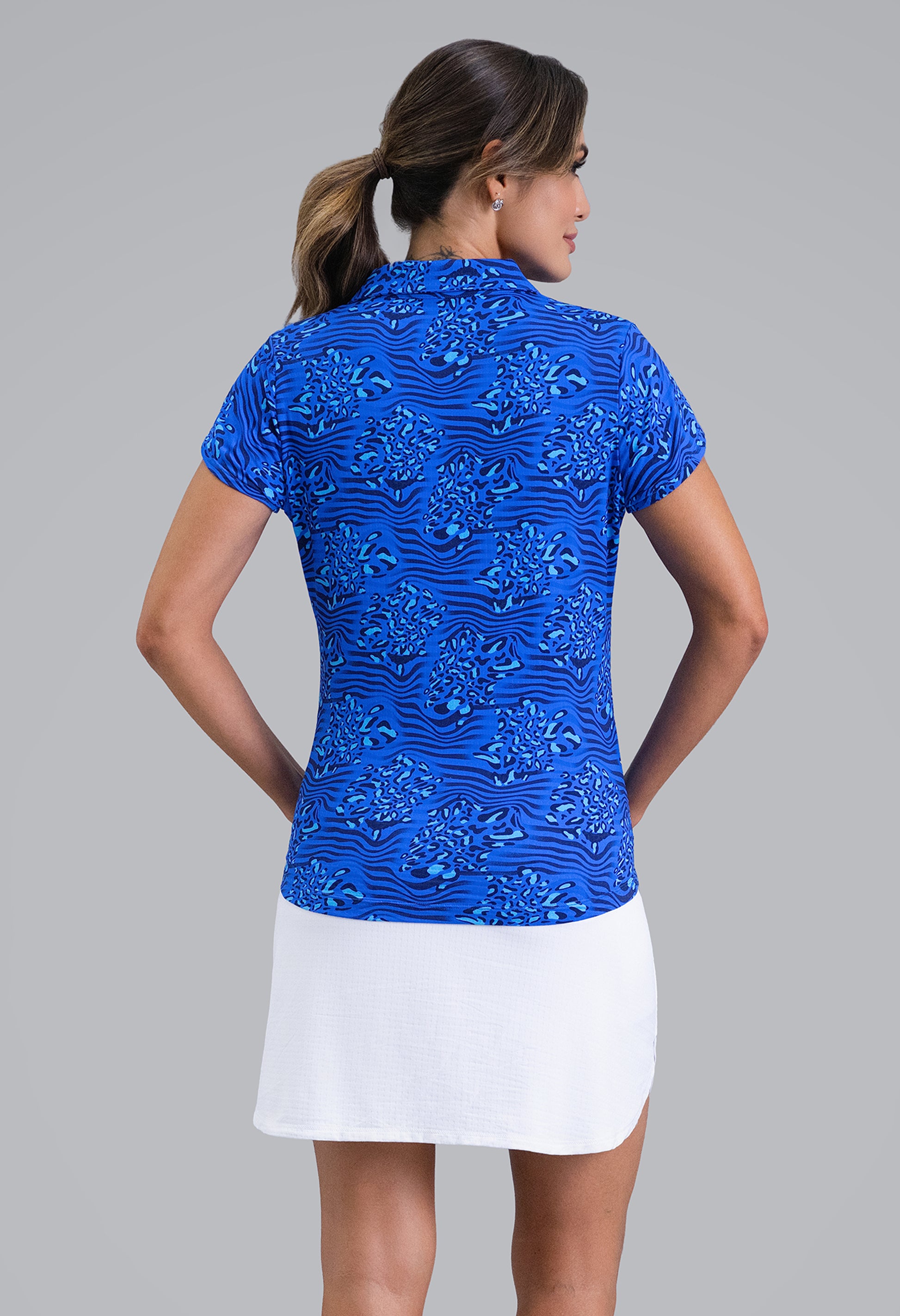IBKÜL - Yun Tulip Sleeve Top - Color: Blue
