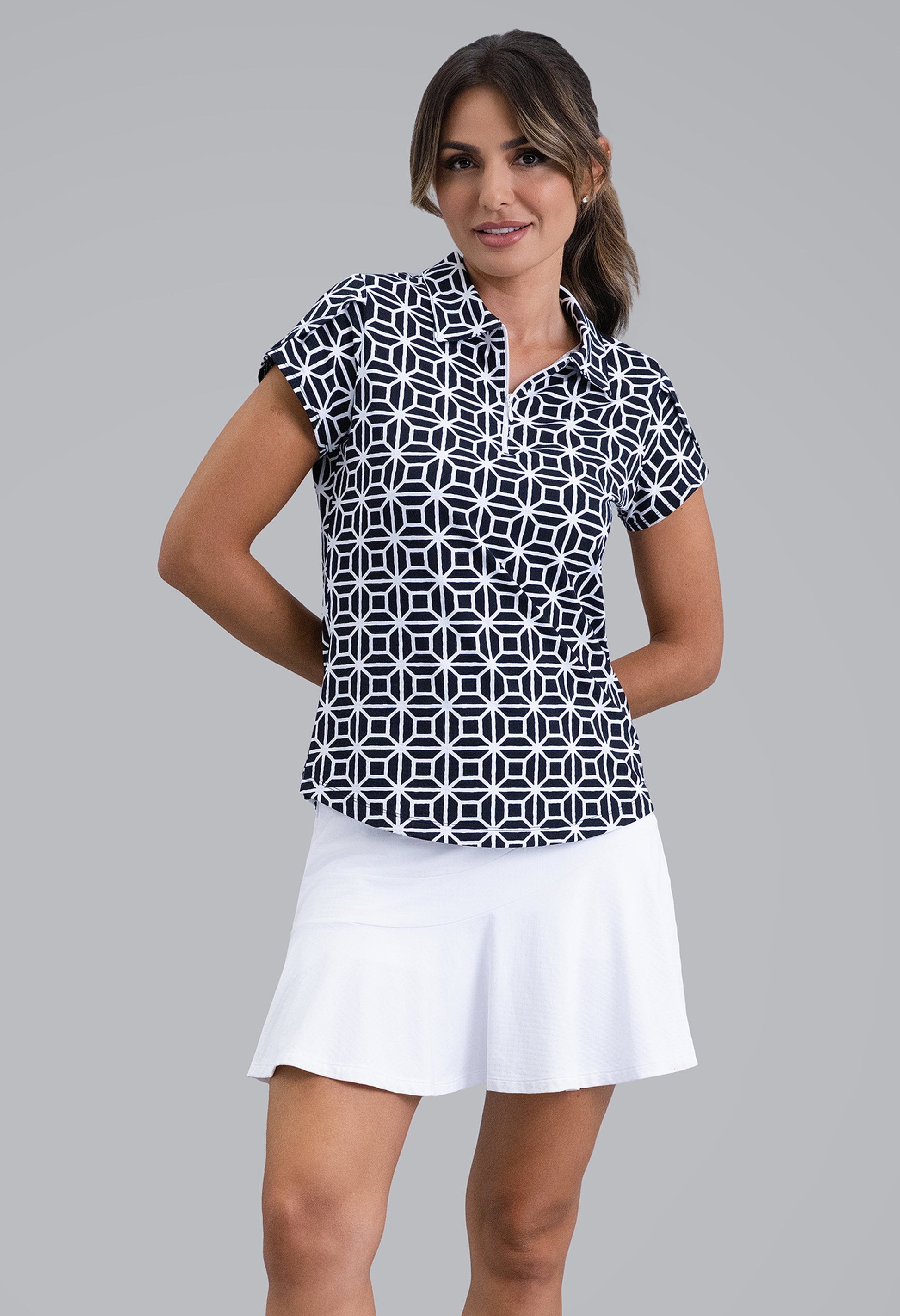 IBKÜL - Carolyn Tulip Sleeve Top - Color: Black