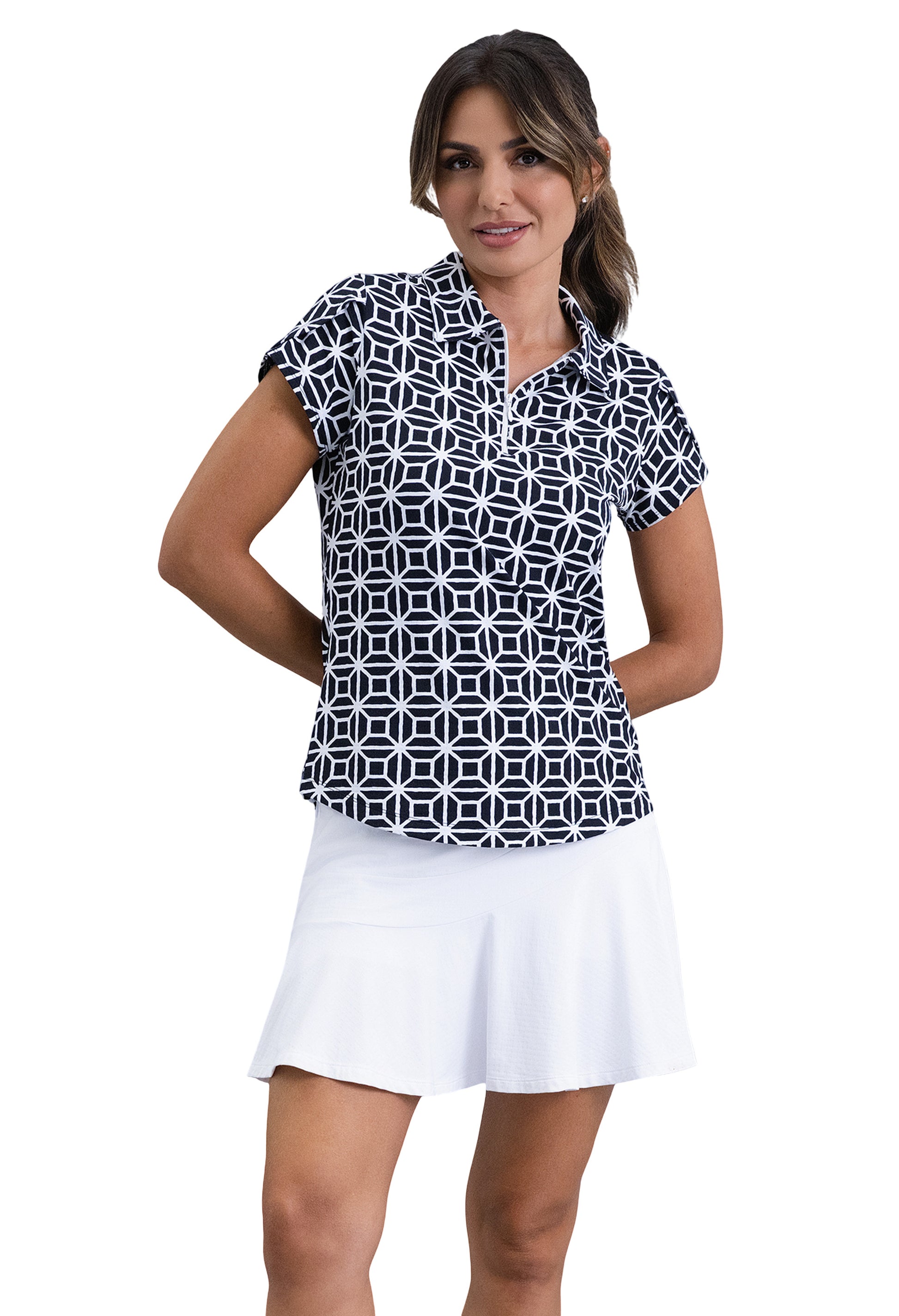 IBKÜL - Carolyn Tulip Sleeve Top - Color: Black