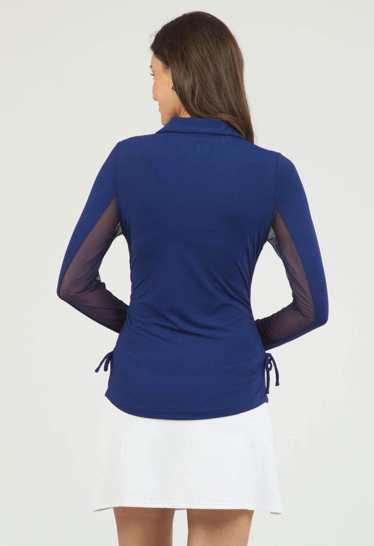 IBKÜL - Adjustable Length Long Sleeve Polo - 48000 - Color: Navy