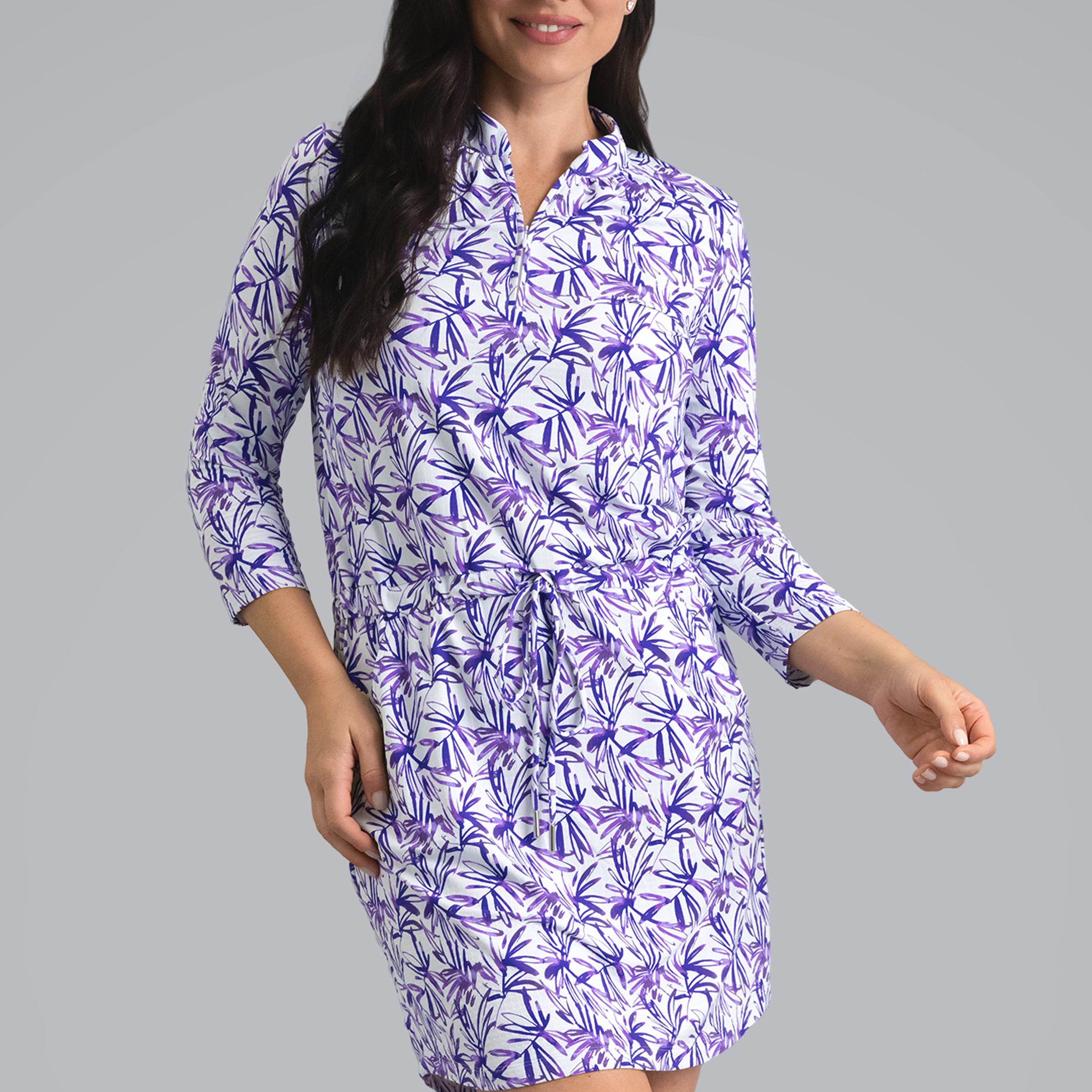 IBKÜL - Norma 3/4 Sleeve Drawstring Dress