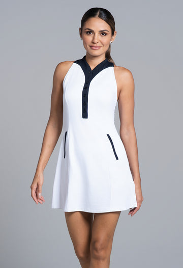 Color Block Print Tennis Dress