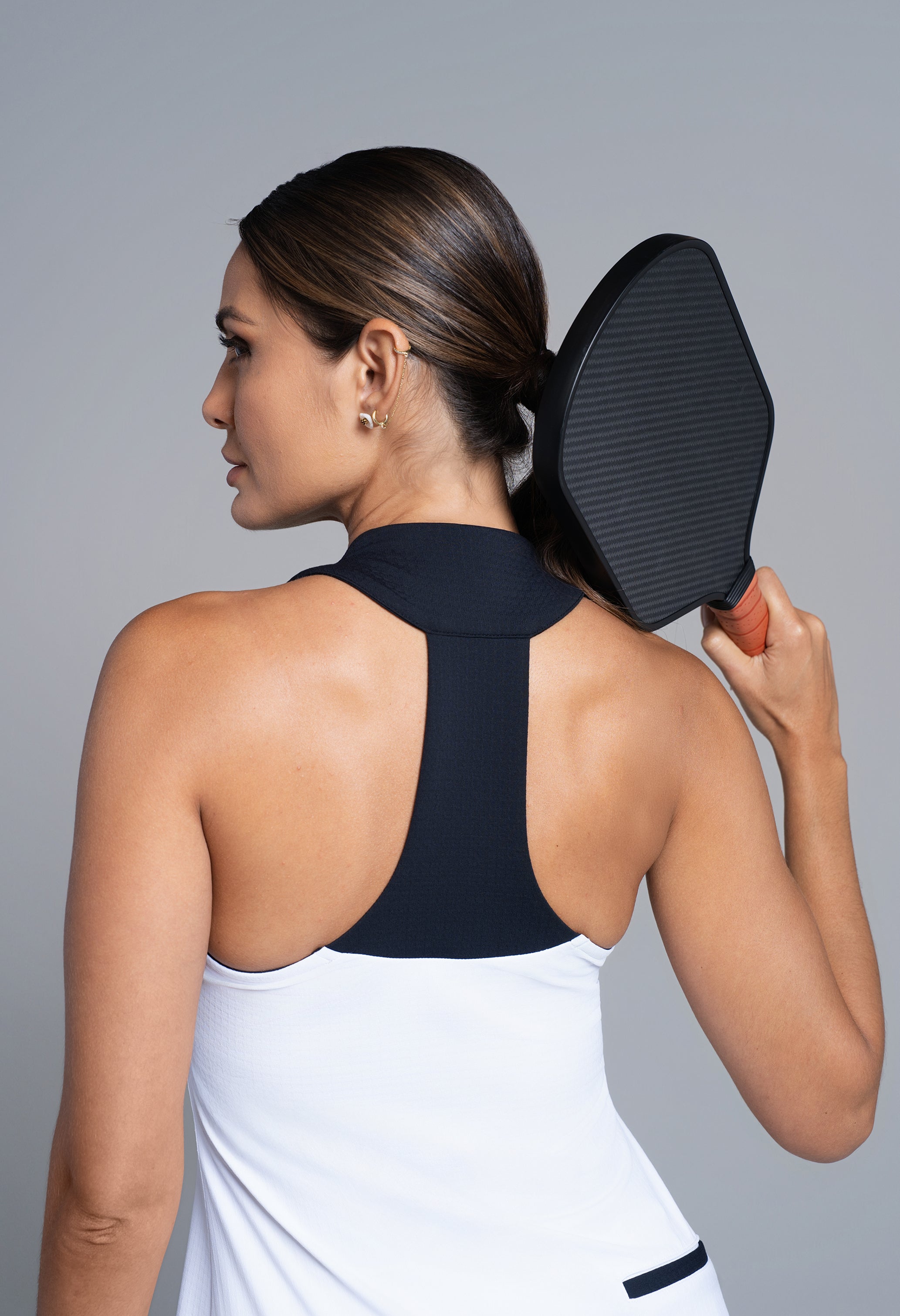 IBKÜL - Color Block Print Tennis Dress - Color: White/Black