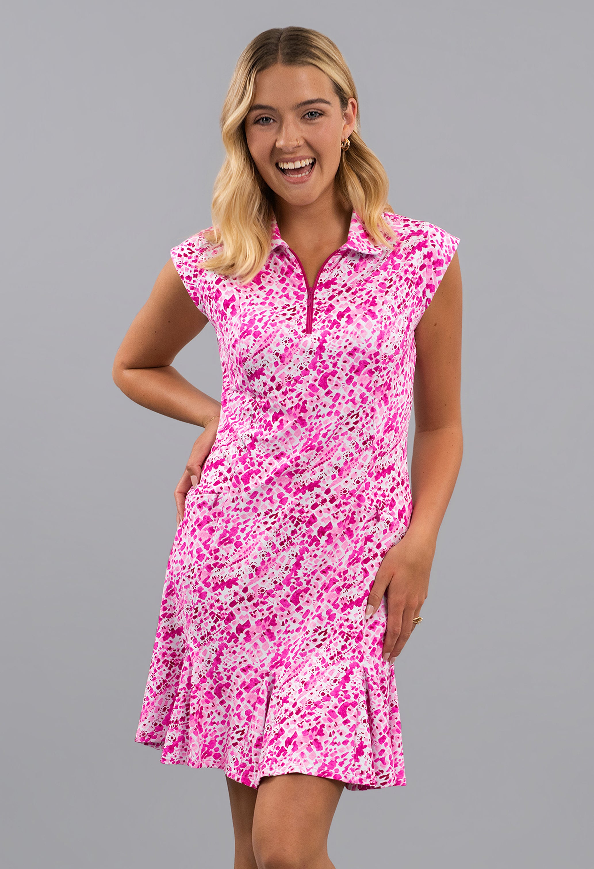 Yesenia Sleeveless Polo Dress