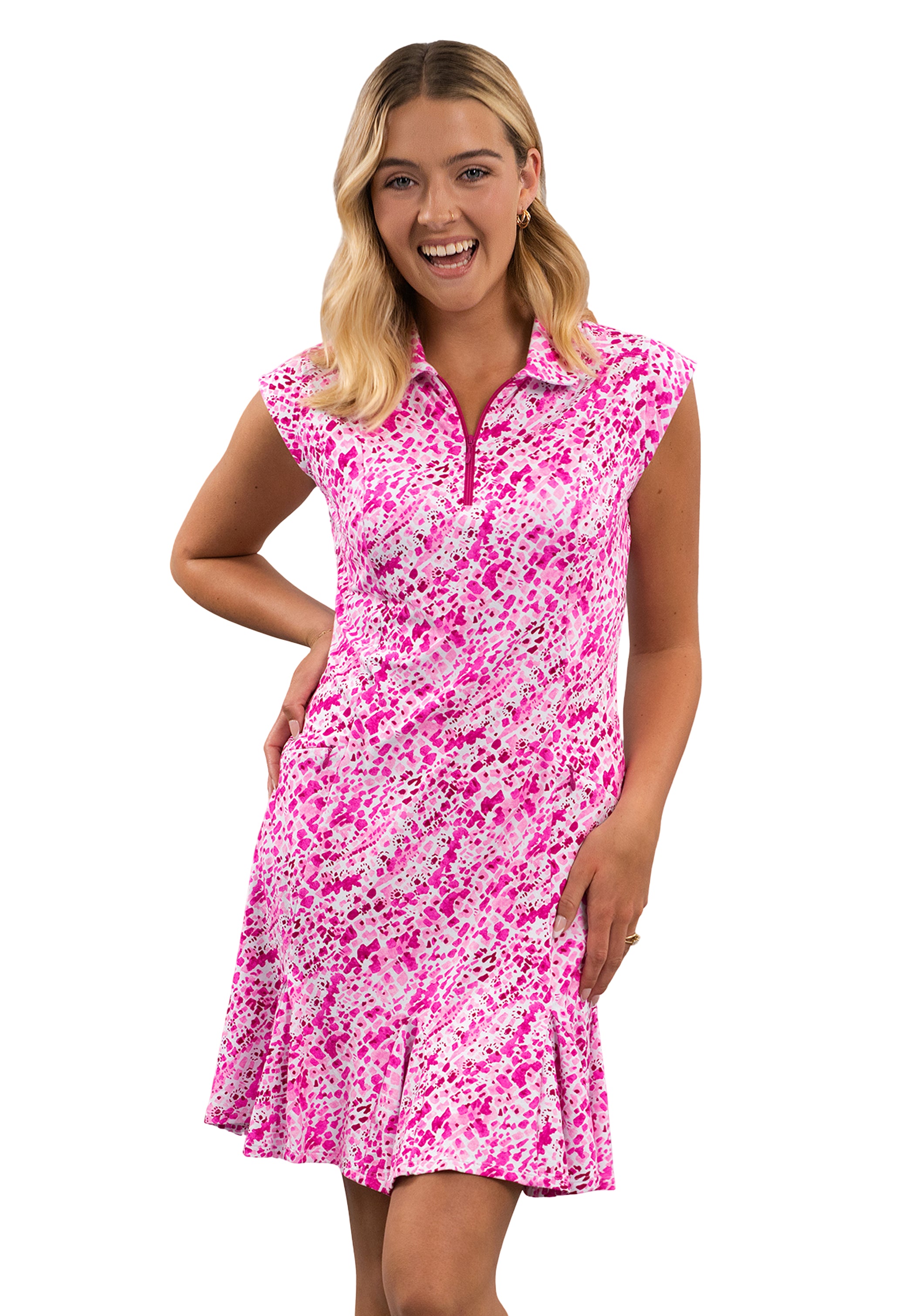 Yesenia Sleeveless Polo Dress