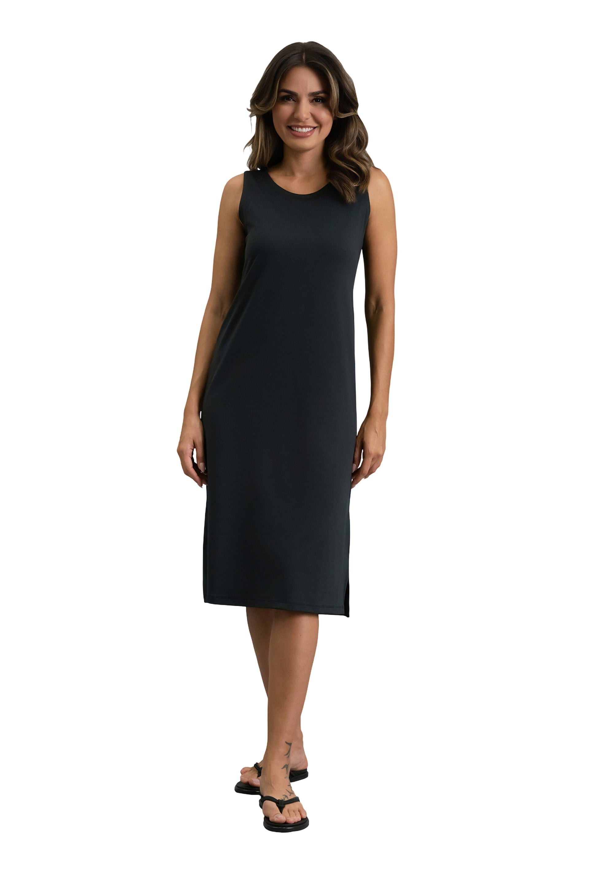 IBKÜL - IBKomfortable Tank Dress - Color: Black Heather