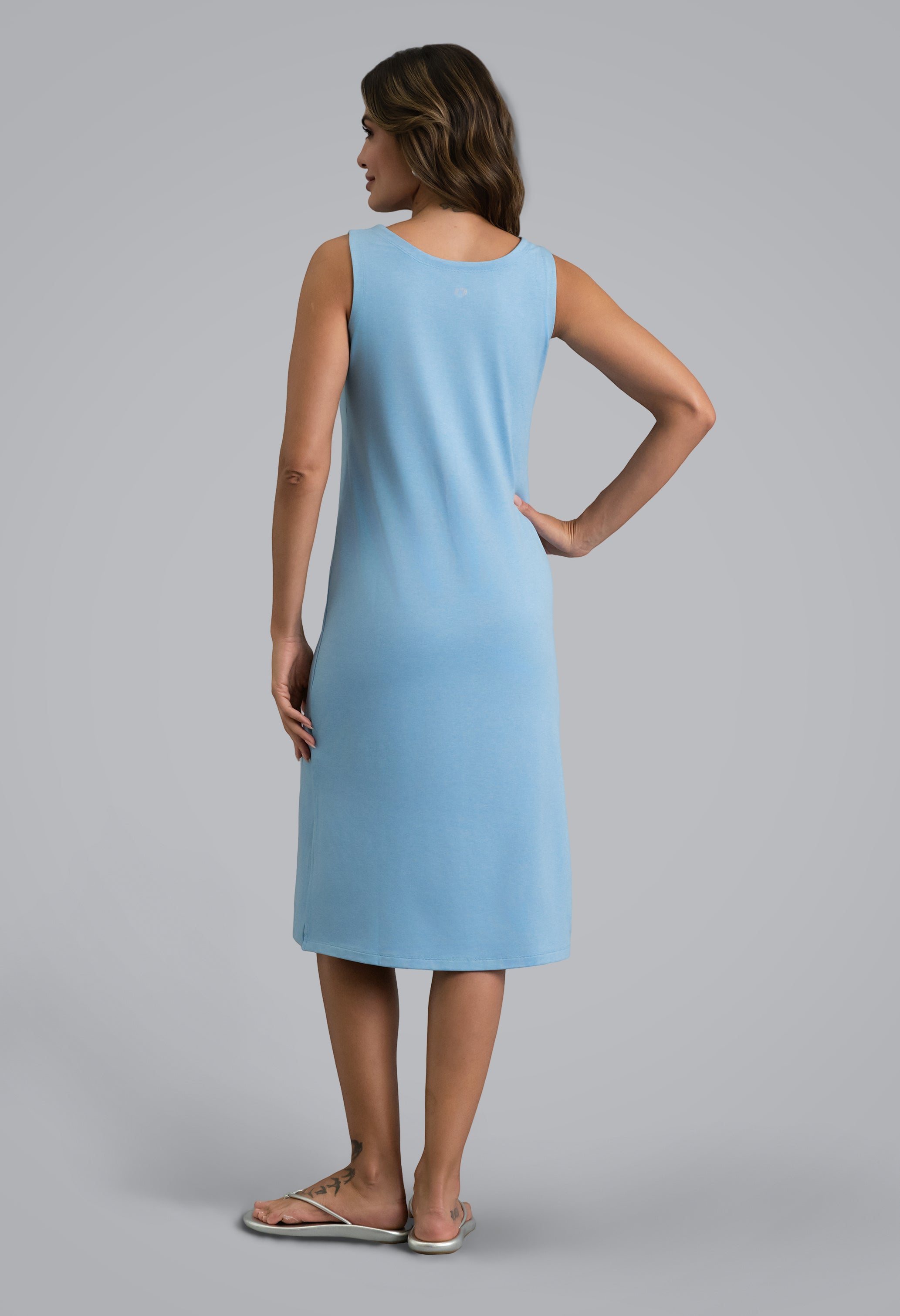 IBKÜL - IBKomfortable Tank Dress - Color: Chambray Heather