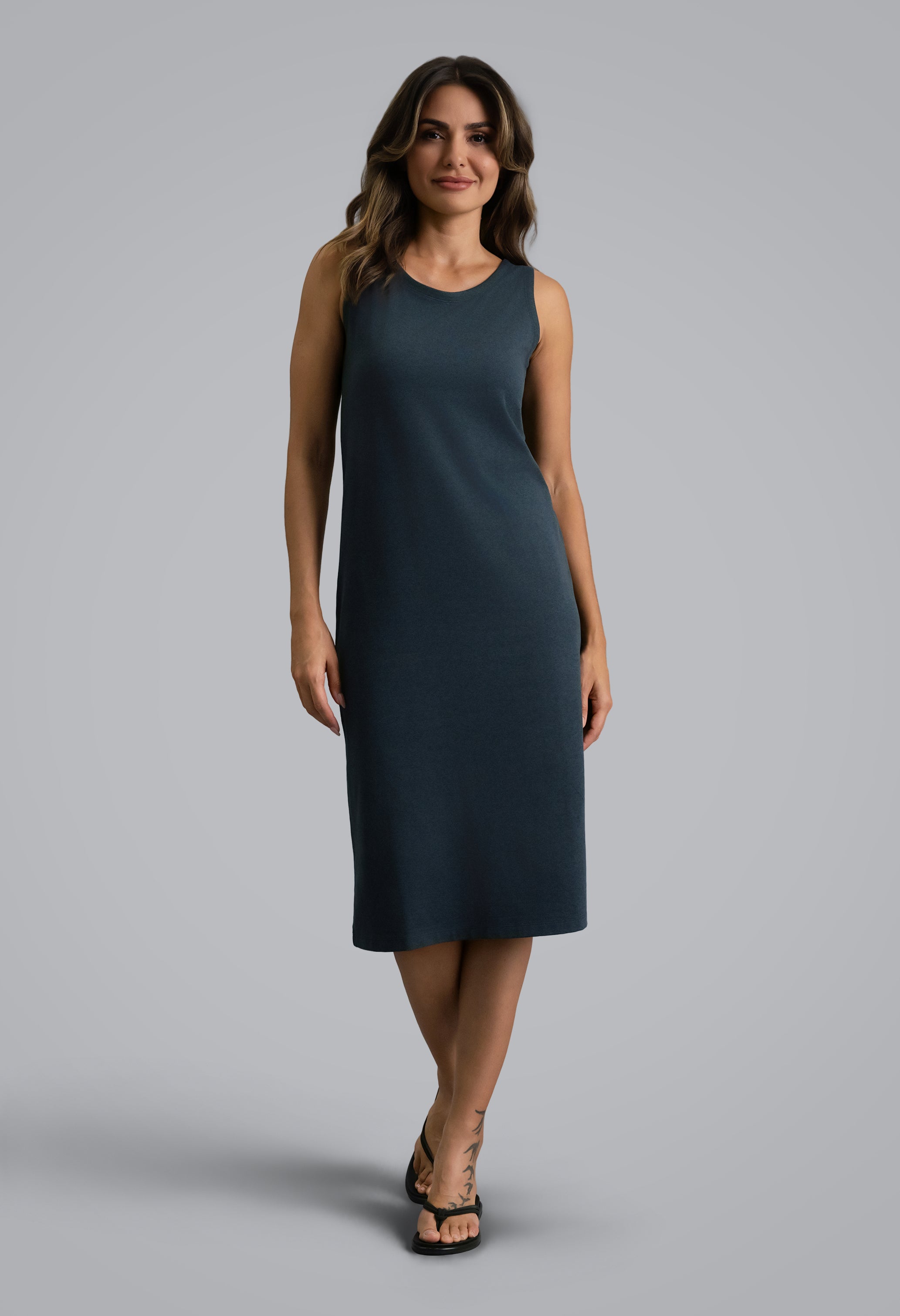 IBKÜL - IBKomfortable Tank Dress - Color: Navy Heather