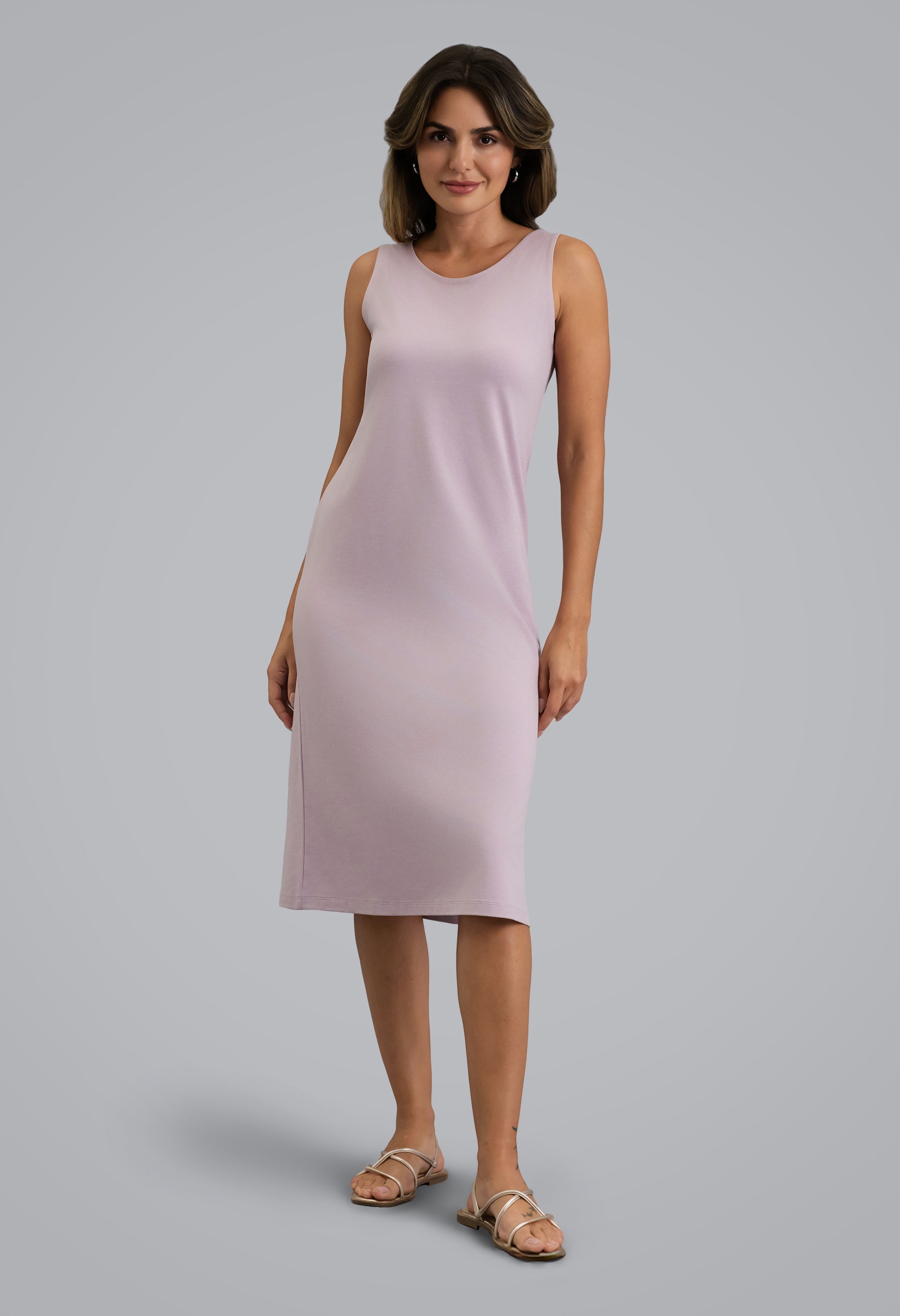 IBKÜL - IBKomfortable Tank Dress - Color: Pink Mist Heather