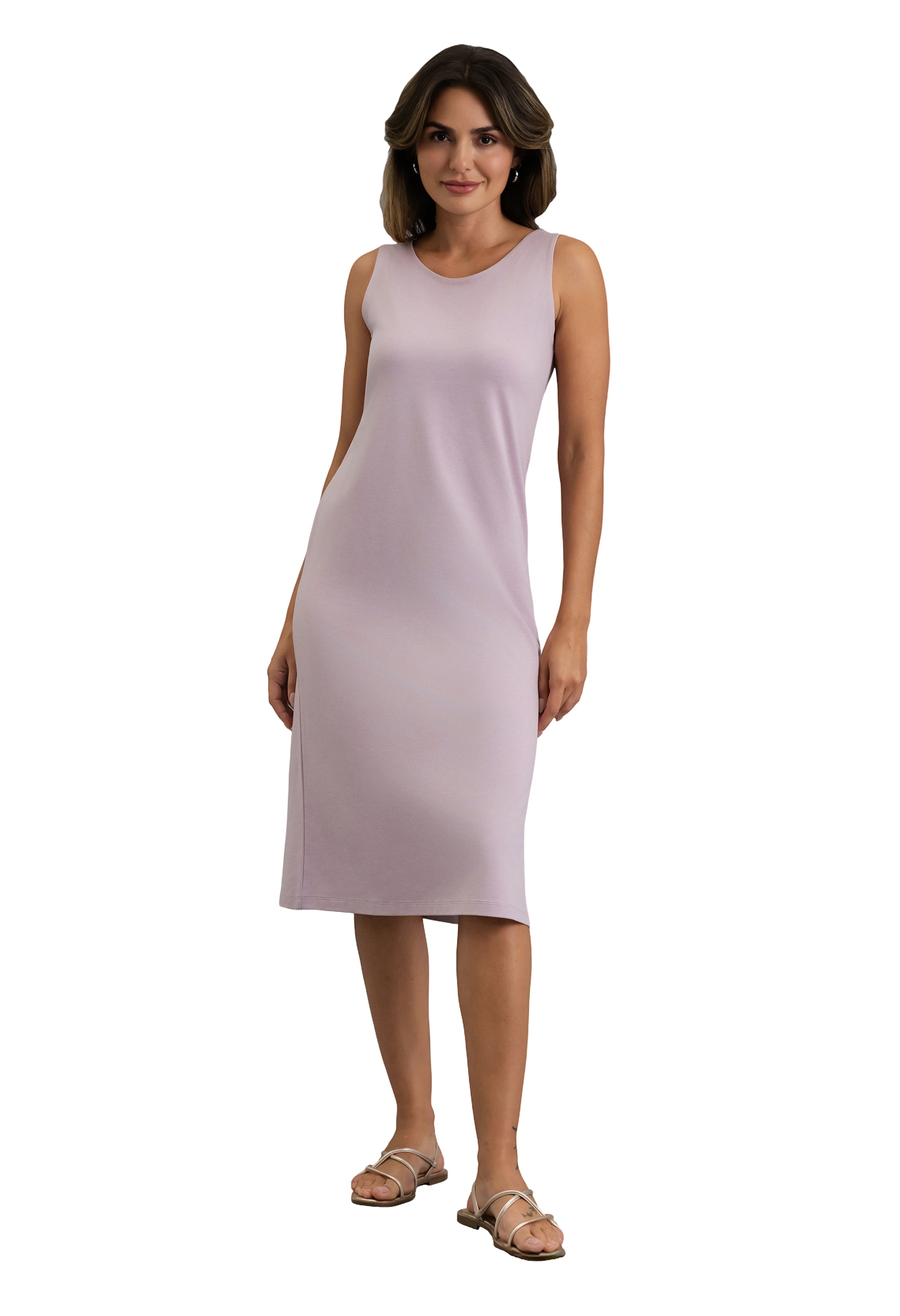IBKÜL - IBKomfortable Tank Dress - Color: Pink Mist Heather